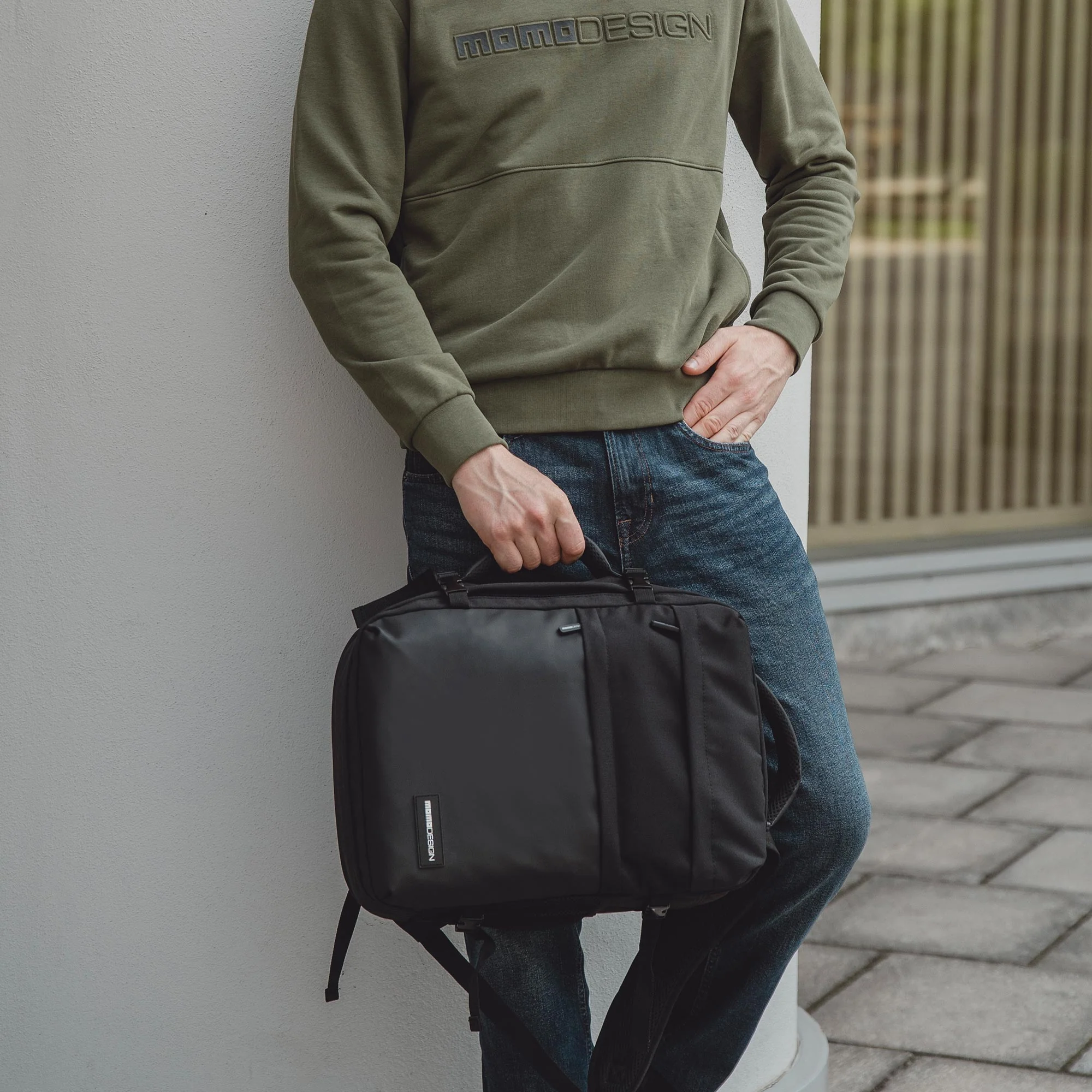 Momodesign Zaino Bagaglio a Mano Alpha Travel Nero - Image 2