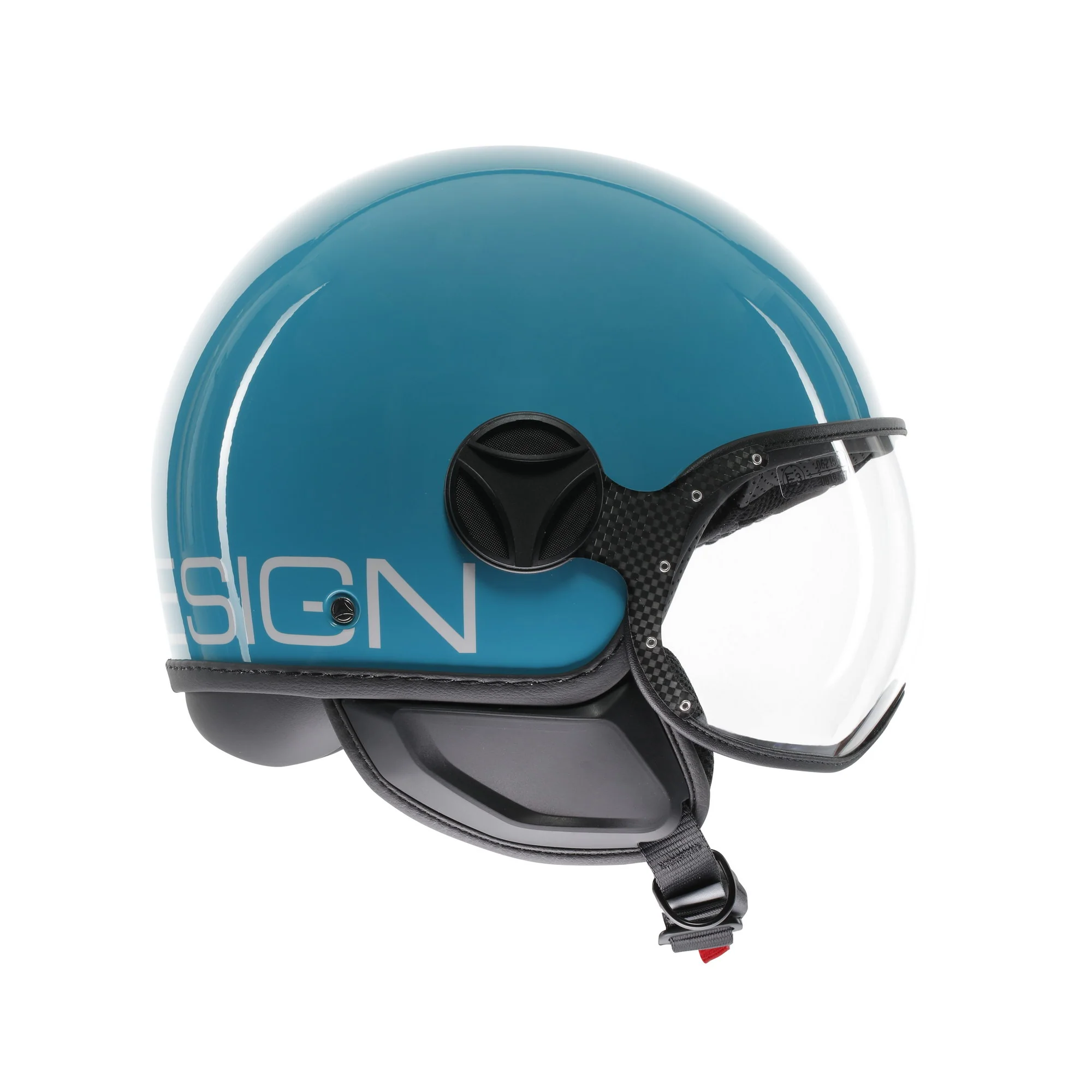 Casco moto jet FGTR CLASSIC Candy E2206 Blu lago / bianco - Image 5