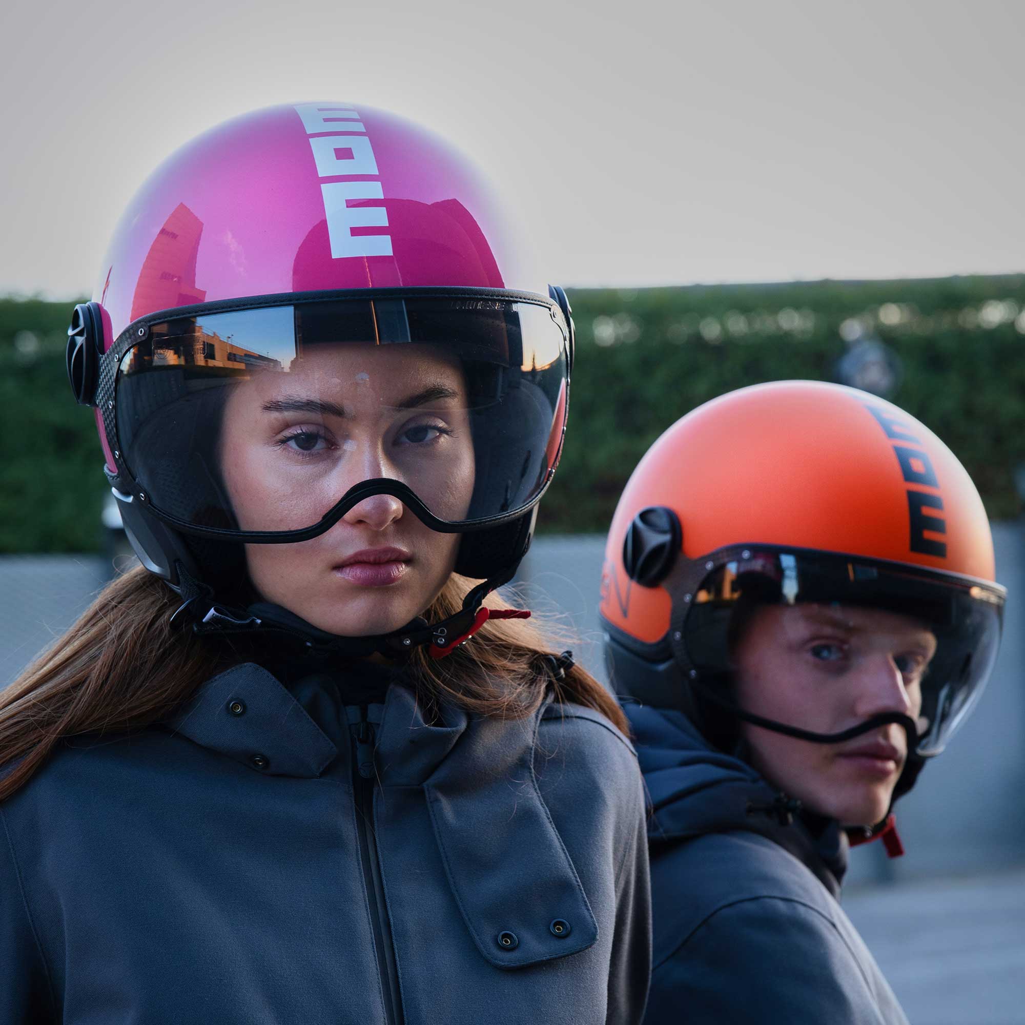 Casco moto jet FGTR CLASSIC Candy E2206 Fucsia / bianco - Image 10
