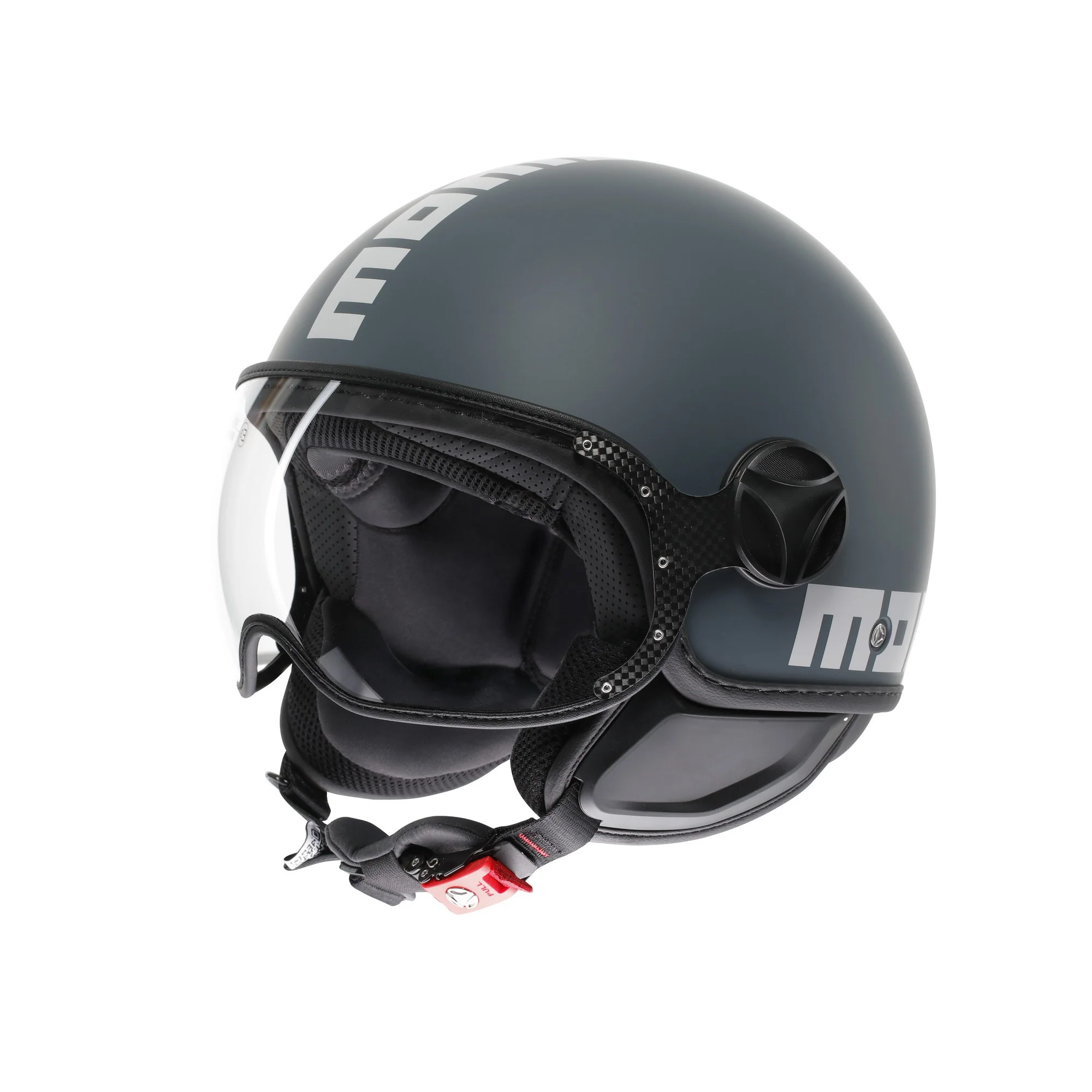 Casco moto jet FGTR CLASSIC Candy E2206 Grigio ottanio / bianco - Image 3