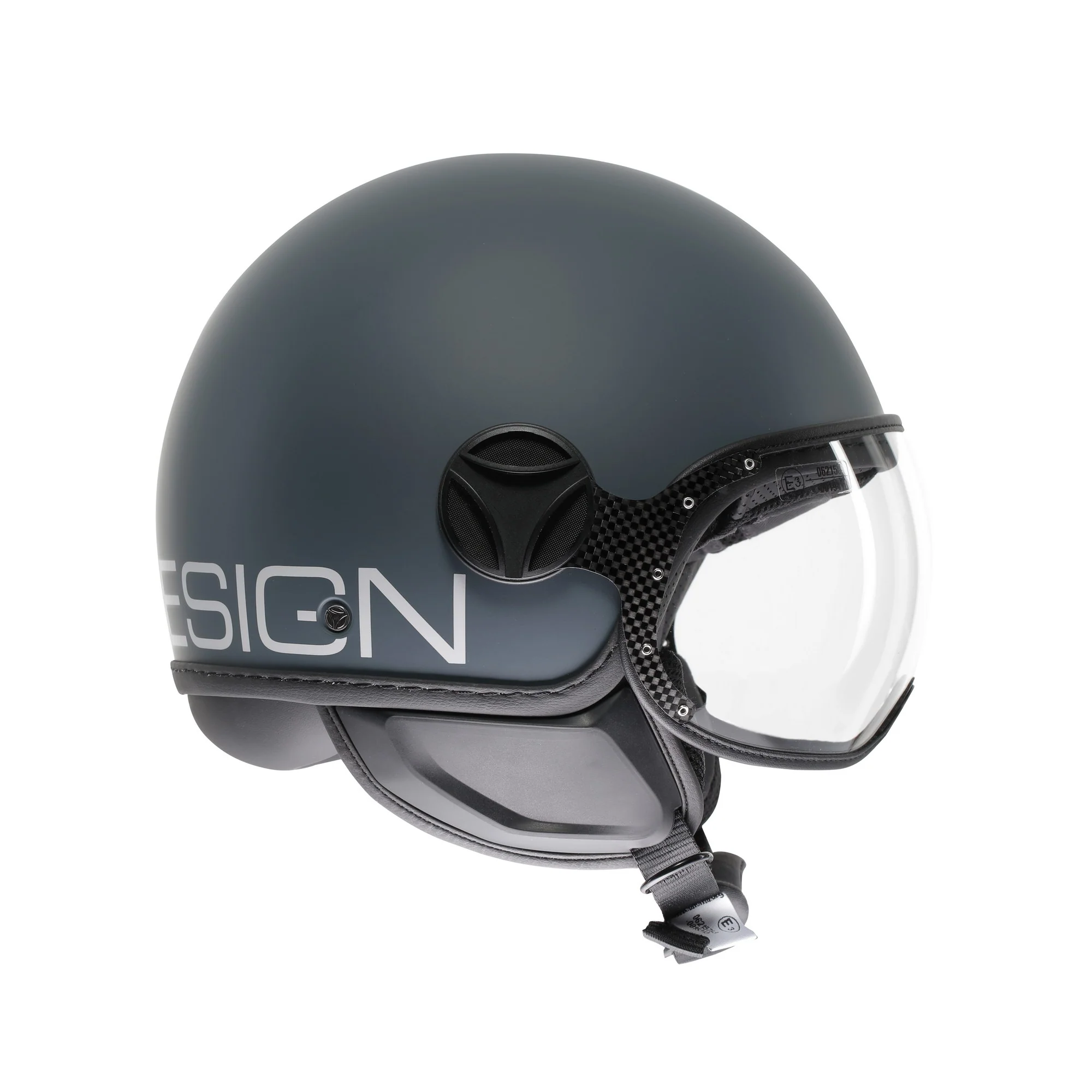 Casco moto jet FGTR CLASSIC Candy E2206 Grigio ottanio / bianco - Image 5