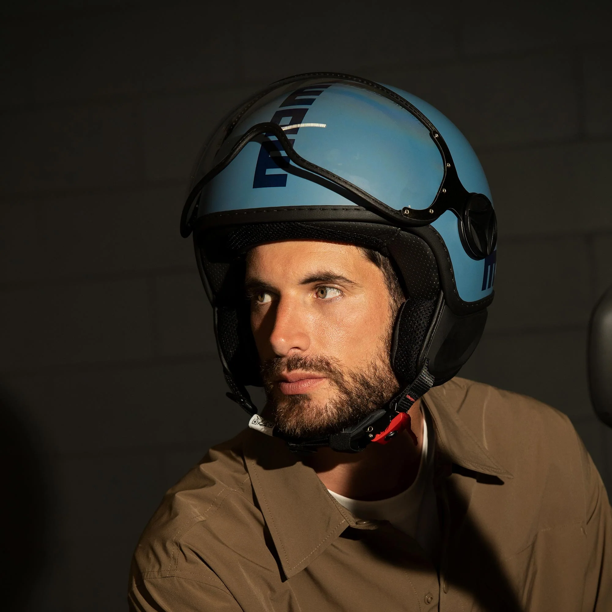 Casco moto jet FGTR CLASSIC Mono E2206 Blu / blu - Image 10