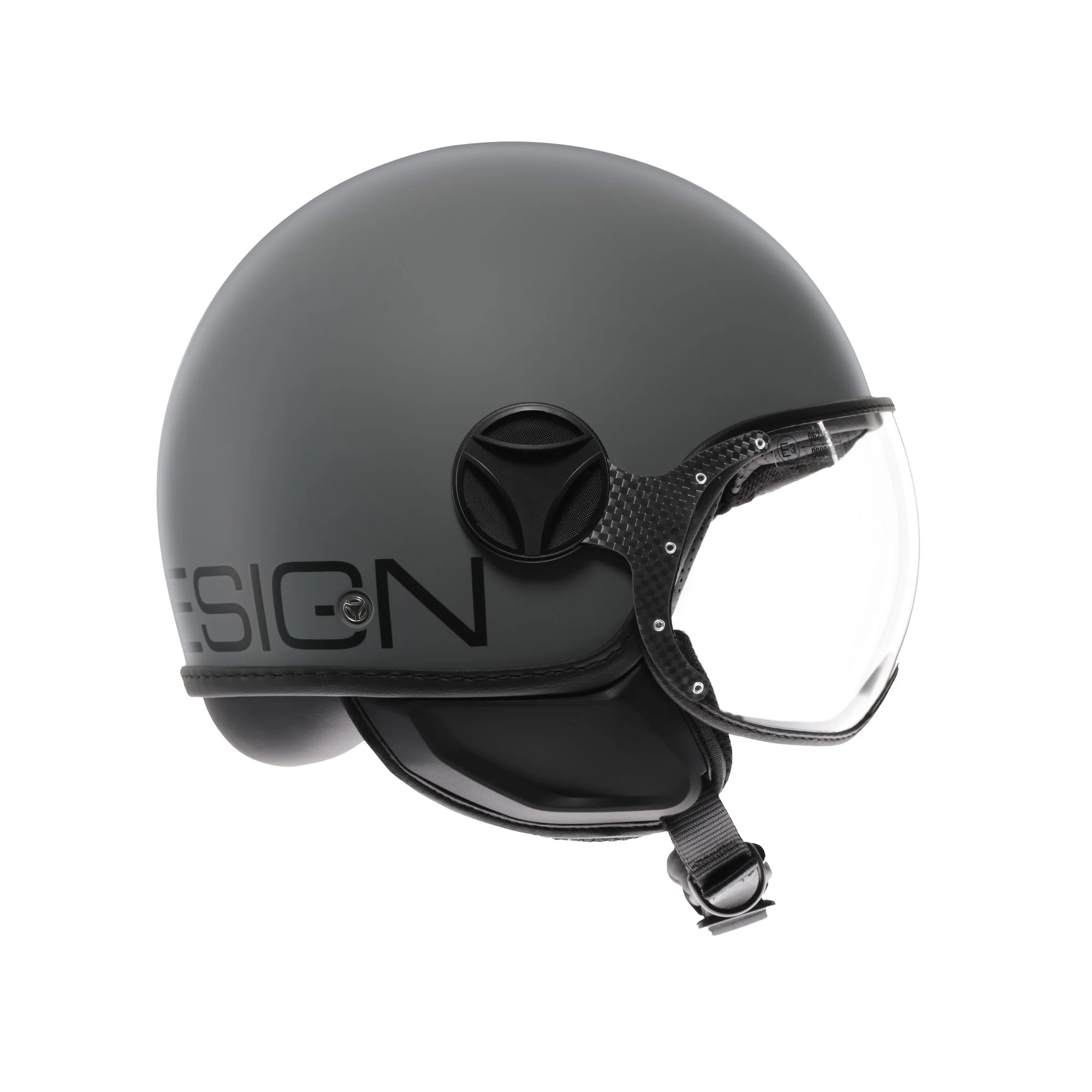 Casco moto jet FGTR CLASSIC Mono E2206 Grigio opaco / nero - Image 6