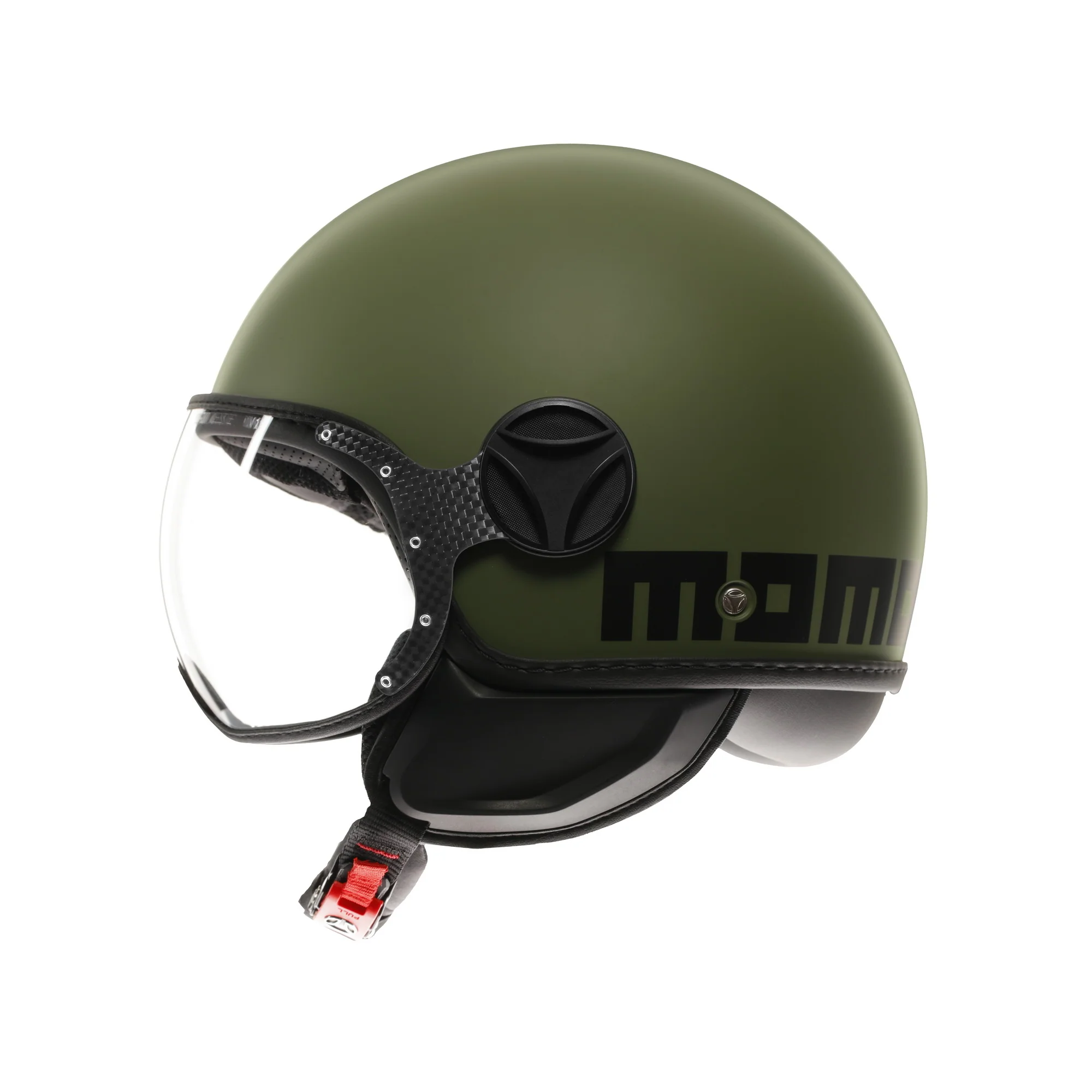Casco moto jet FGTR CLASSIC Mono E2206 Verde militare opaco / nero - Image 3