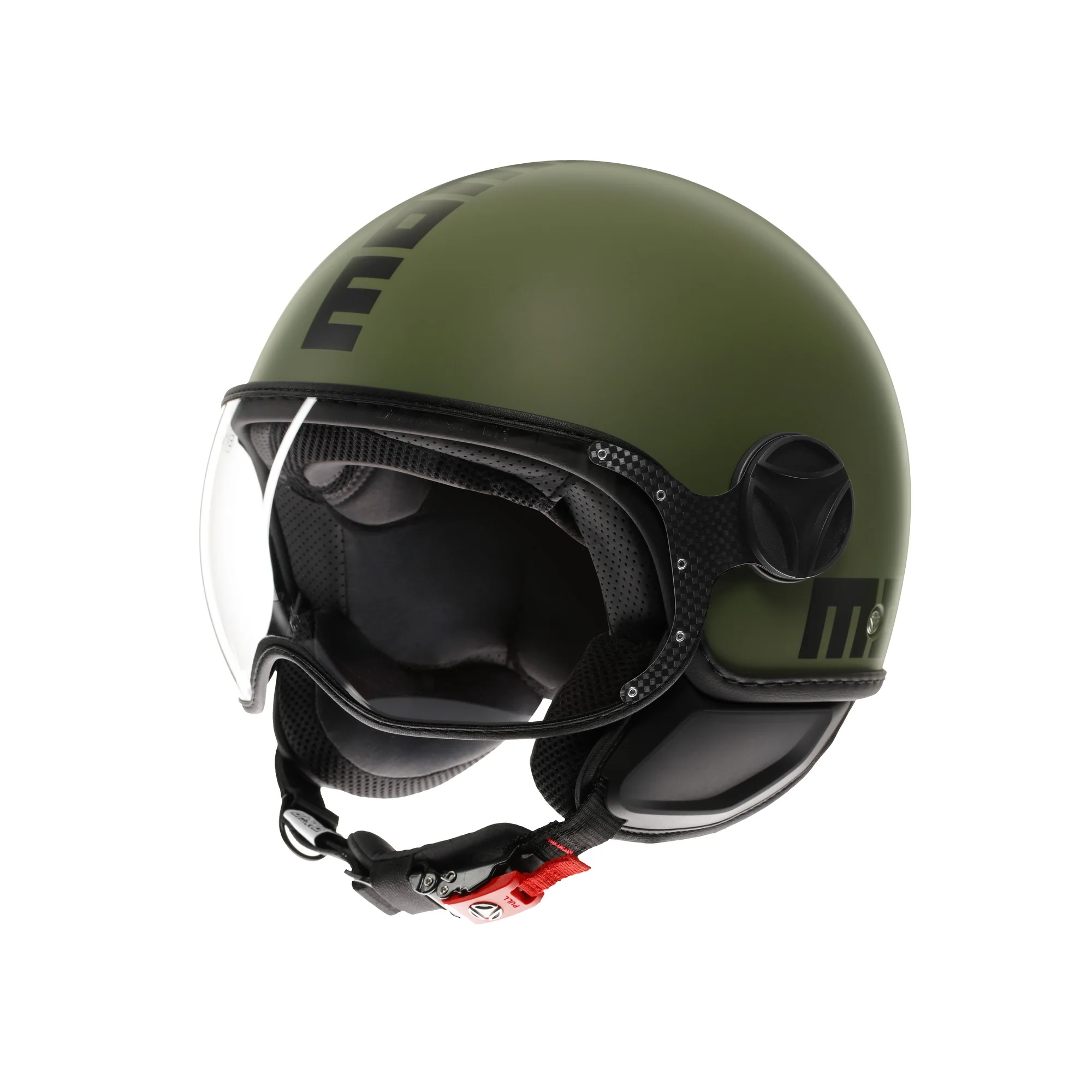 Casco moto jet FGTR CLASSIC Mono E2206 Verde militare opaco / nero - Image 4