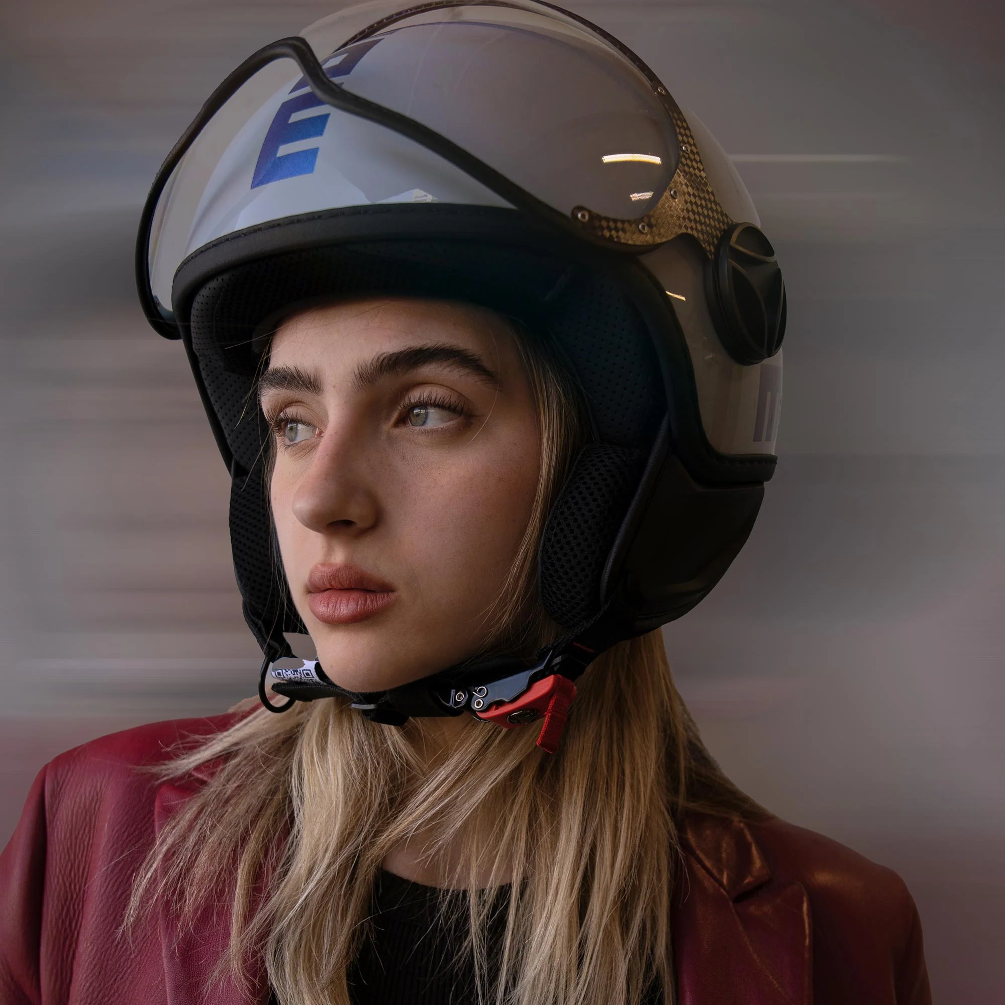 Casco moto jet FGTR CLASSIC Flip E2206 Blu / fucsia - Image 10
