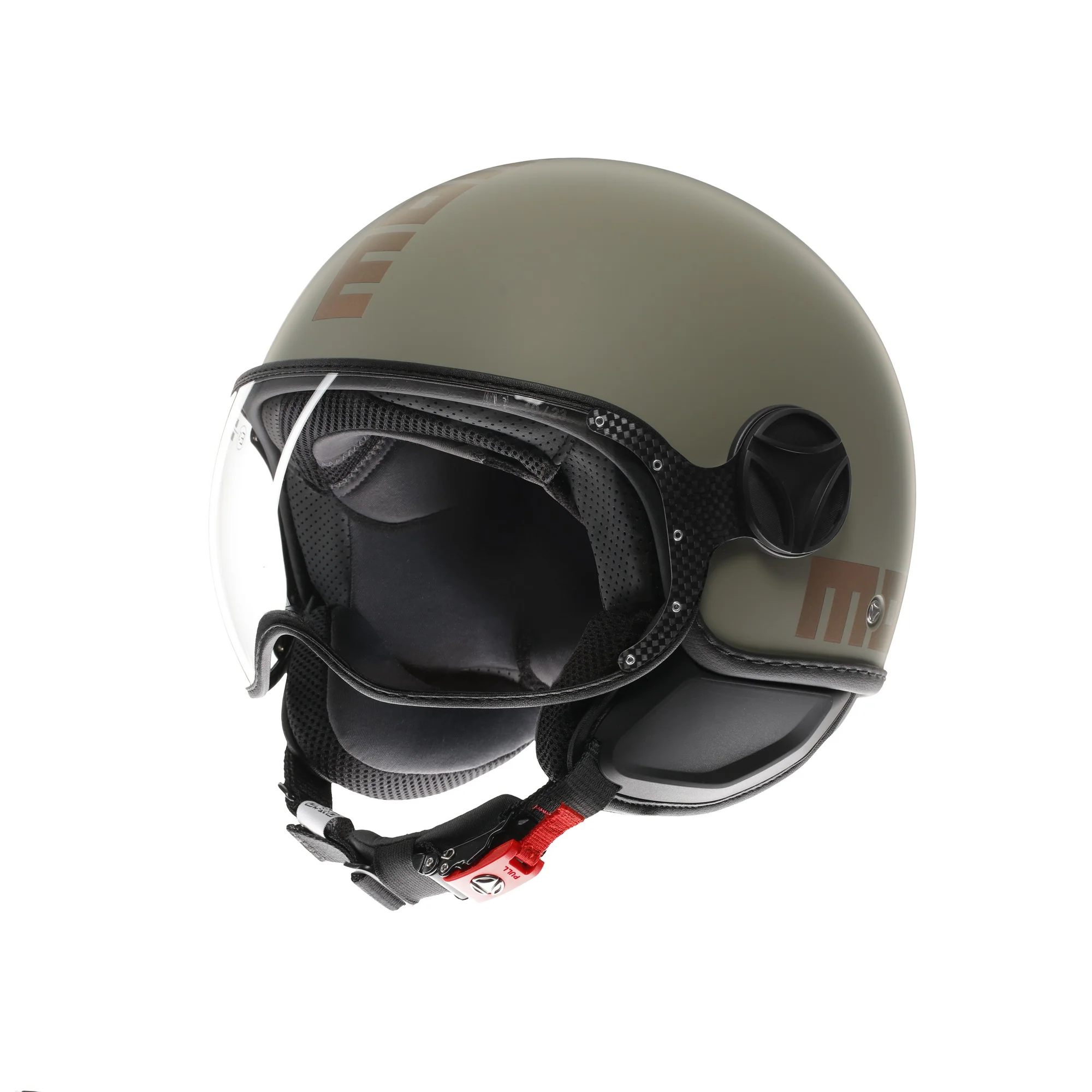 Casco moto jet FGTR CLASSIC Flip E2206 Verde opaco / bronzo - Image 4