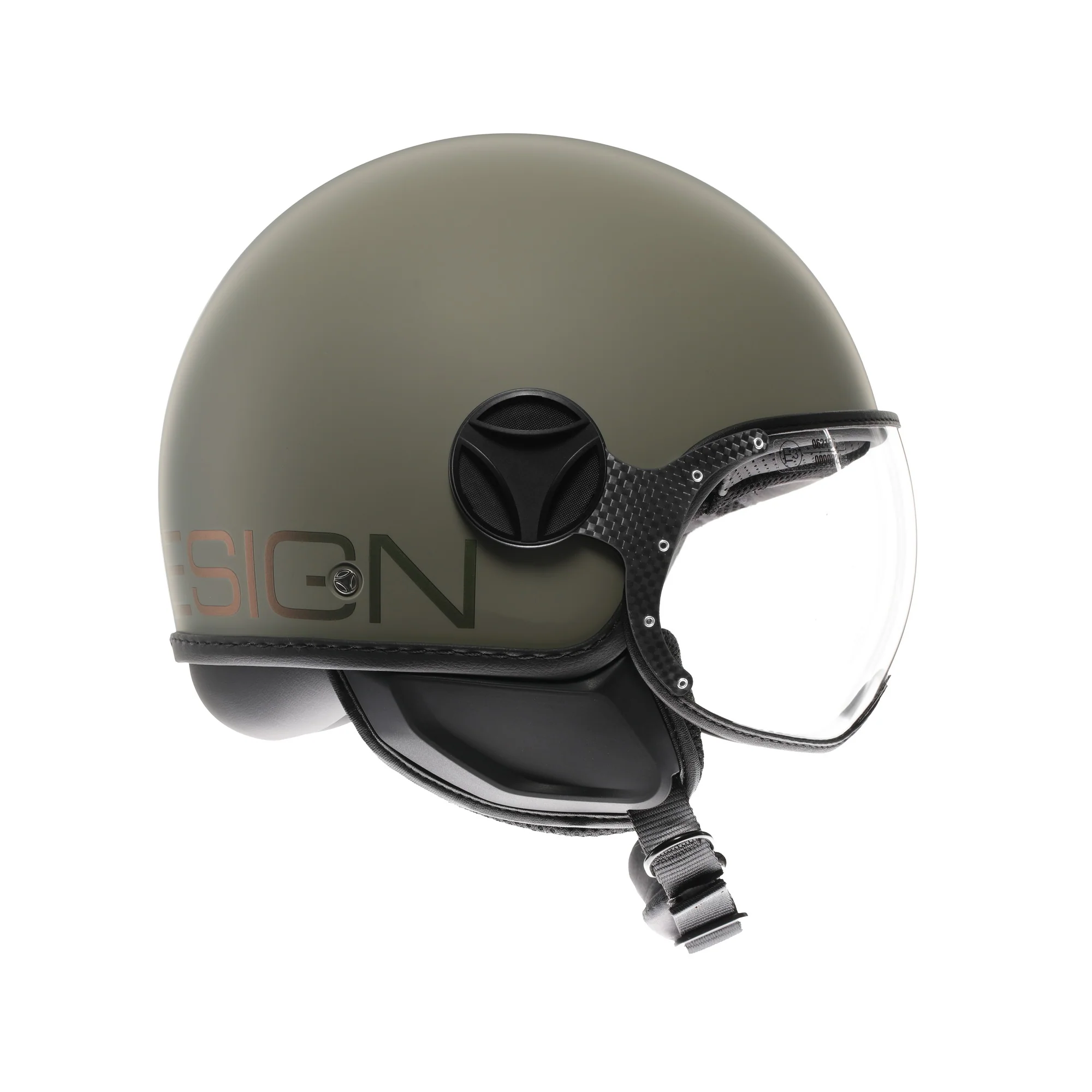 Casco moto jet FGTR CLASSIC Flip E2206 Verde opaco / bronzo - Image 6