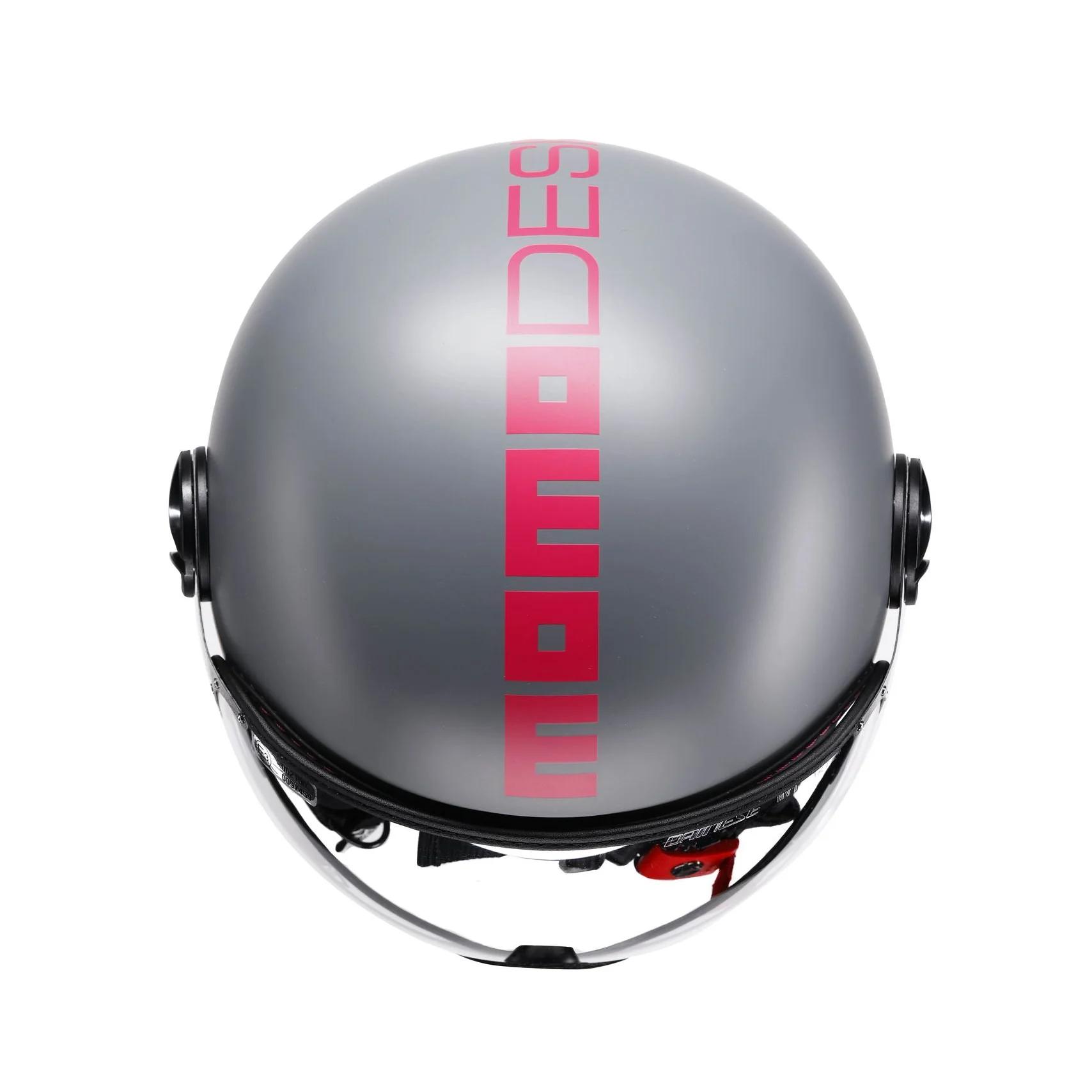 Casco moto jet FGTR CLASSIC Fluo E2206 Grigio opaco / Fuxia fluo - Image 6