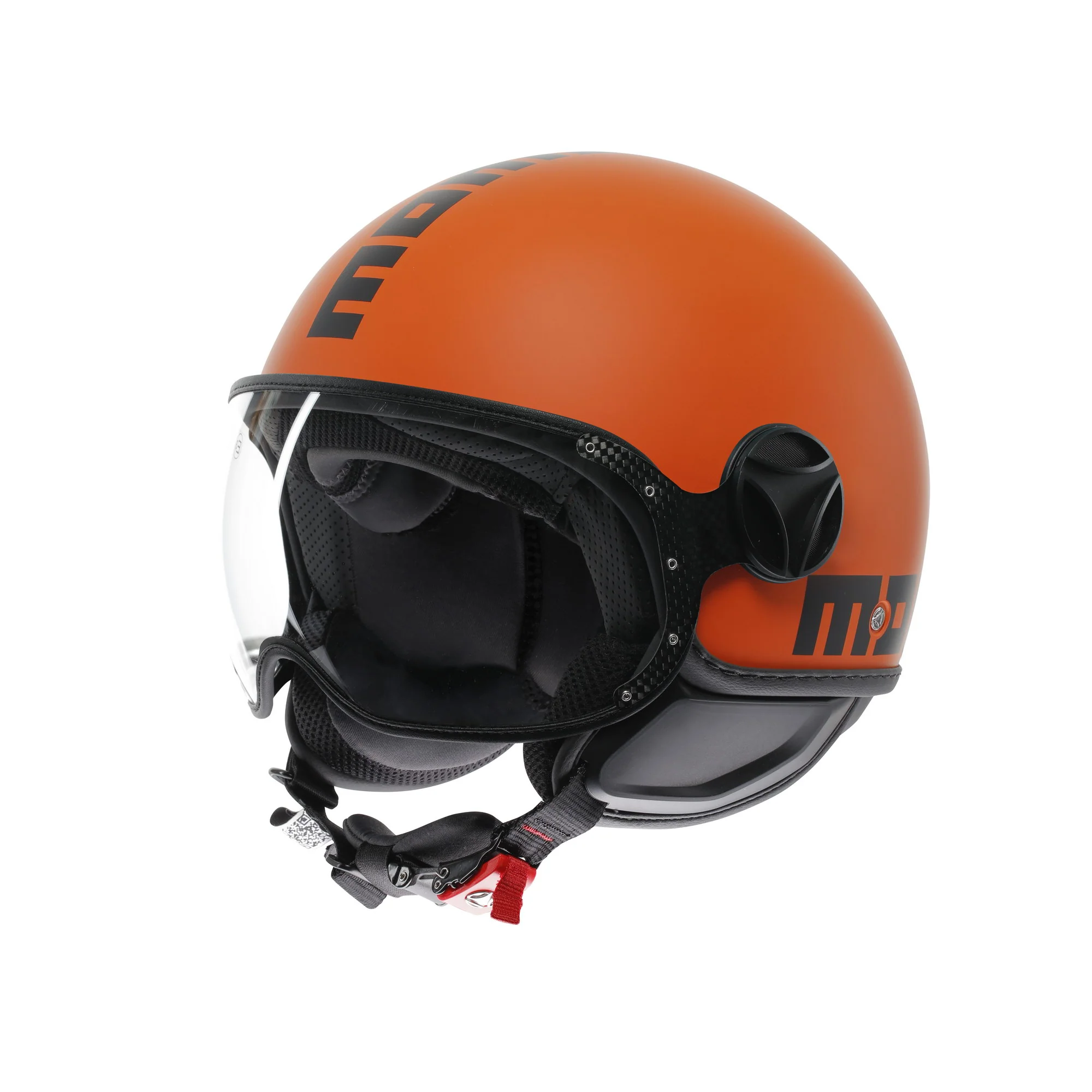 Casco moto jet FGTR CLASSIC Mono E2206 Arancione opaco / nero - Image 3
