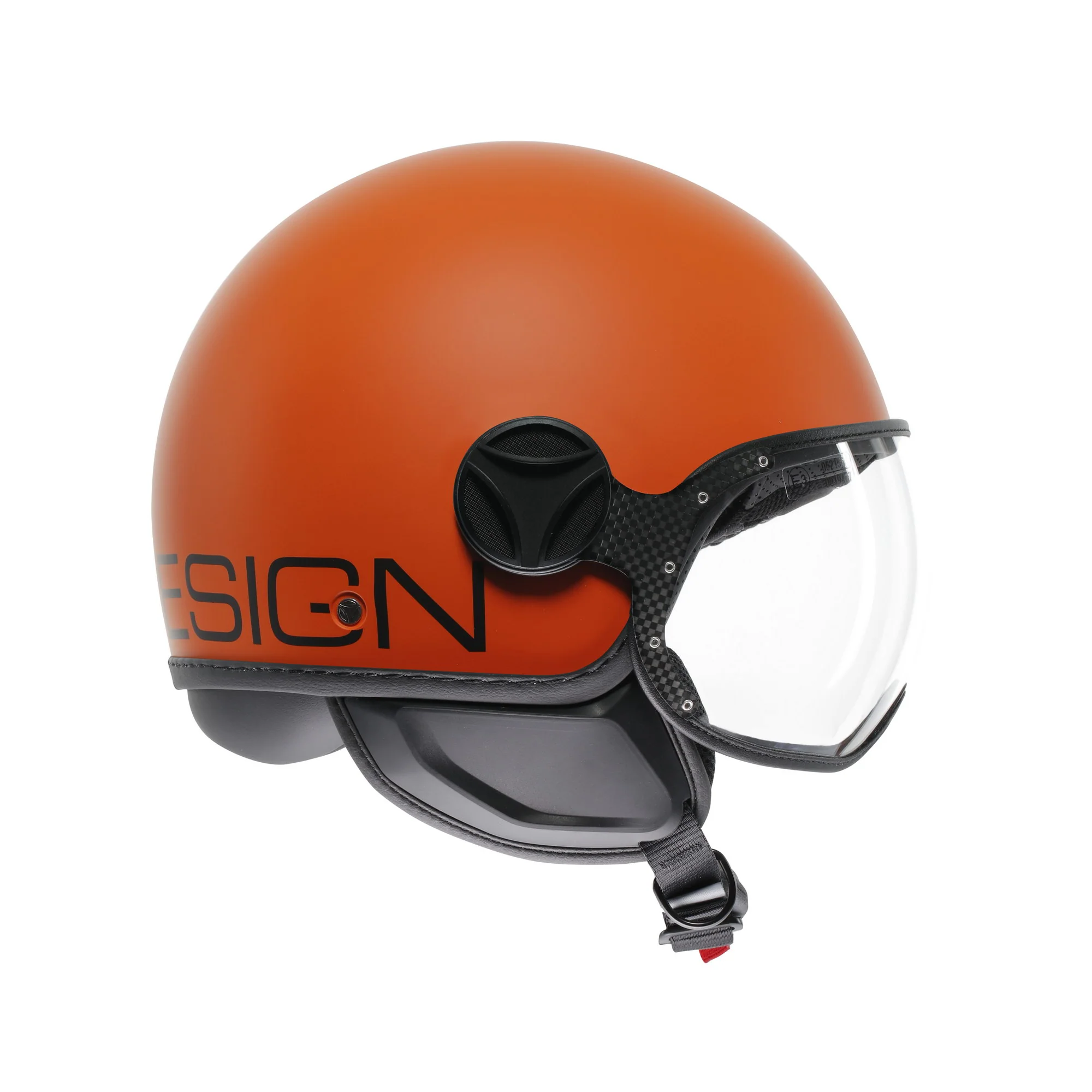 Casco moto jet FGTR CLASSIC Mono E2206 Arancione opaco / nero - Image 5