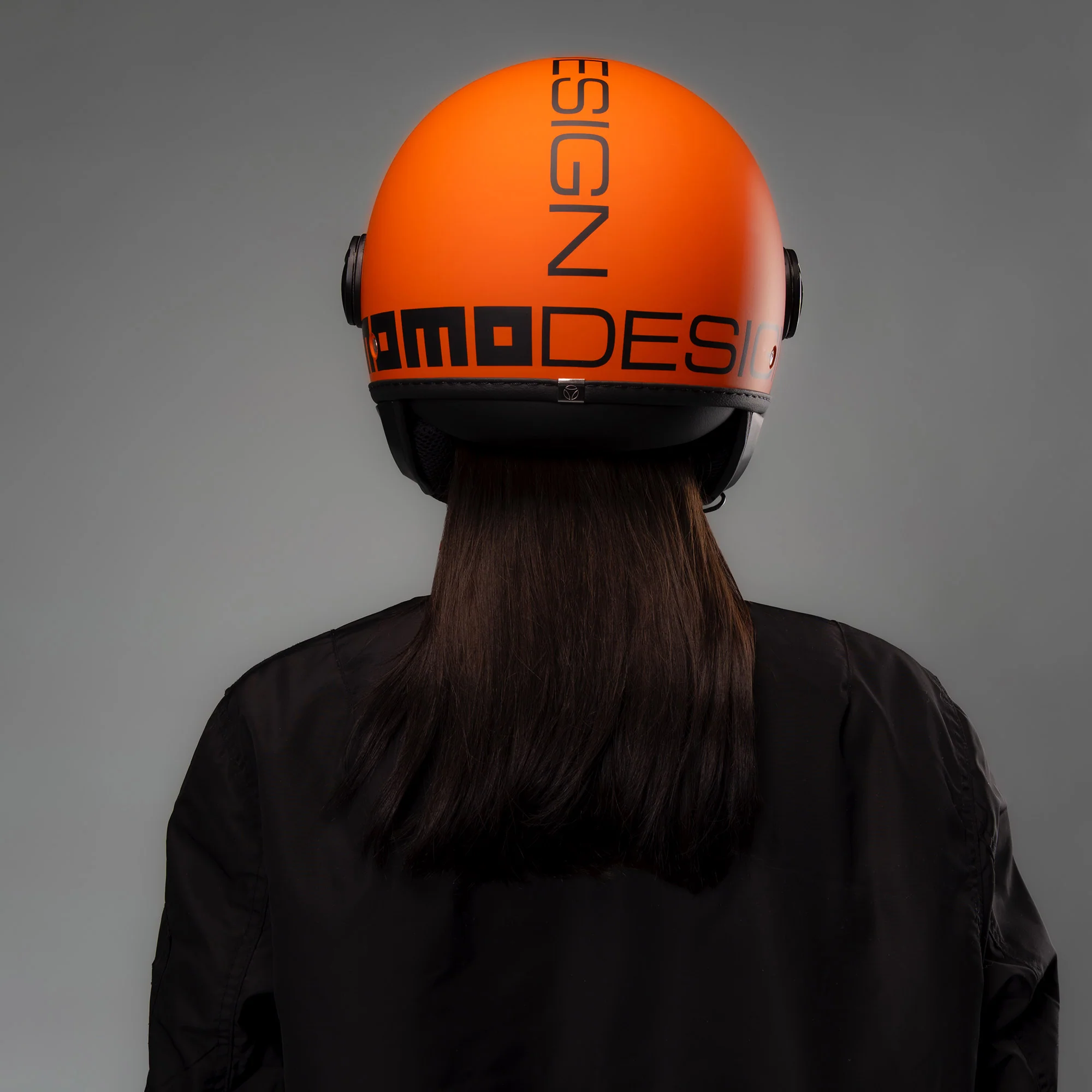 Casco moto jet FGTR CLASSIC Mono E2206 Arancione opaco / nero - Image 8