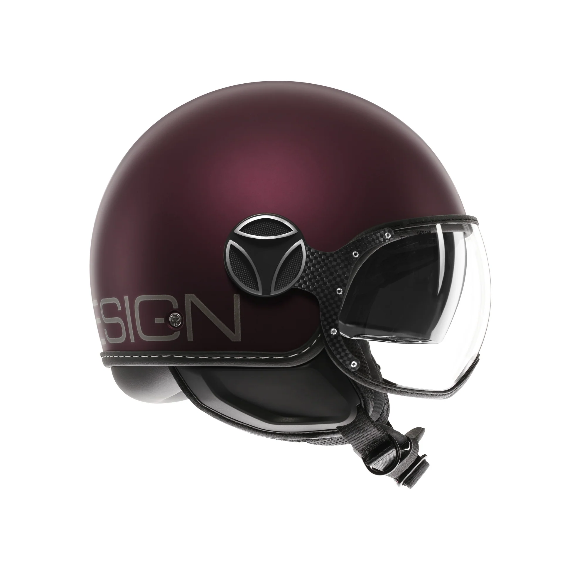 Casco moto jet FGTR EVO Mono E2206 Amarena opaco / silver - Image 6