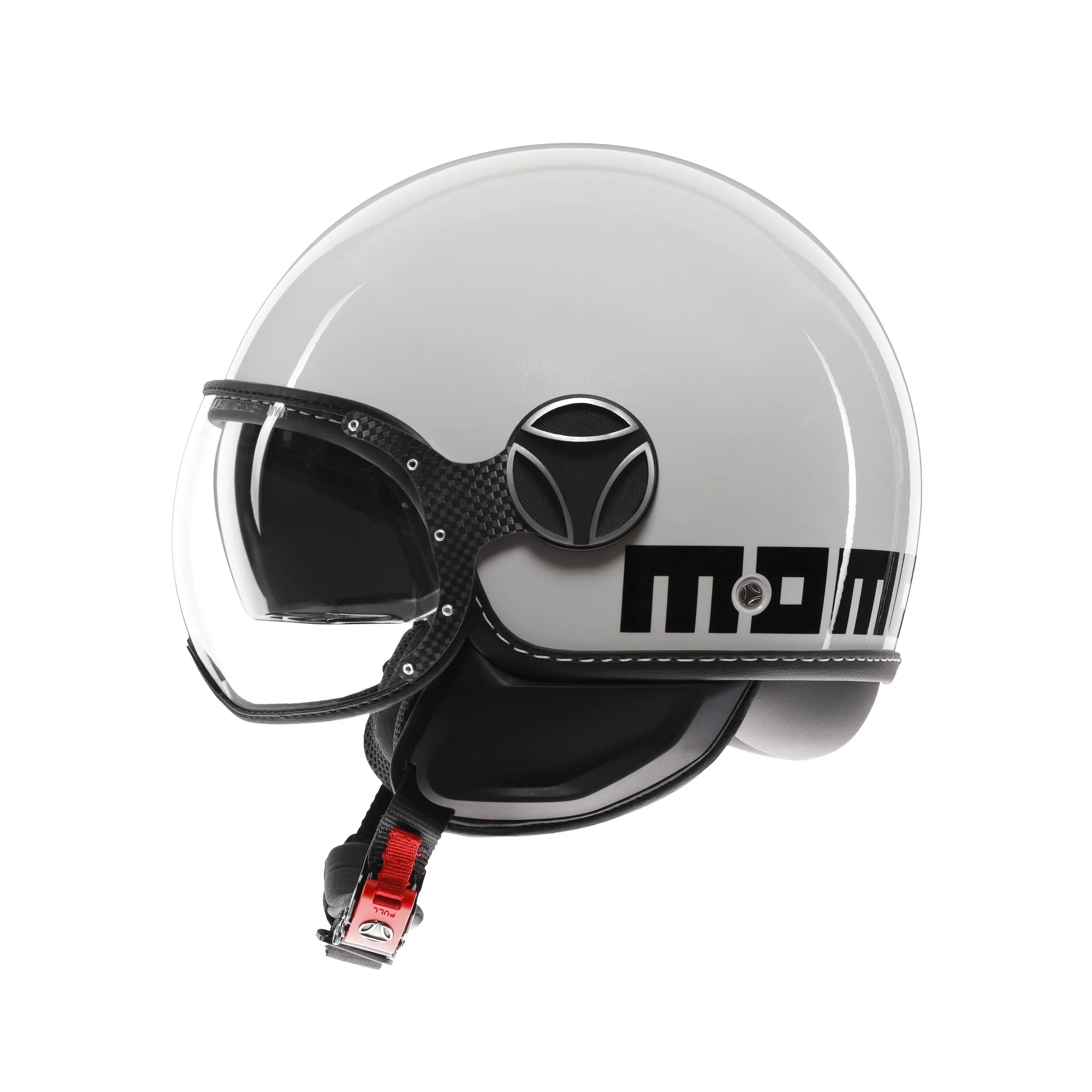 Casco moto jet FGTR EVO Mono E2206 Bianco quarzo lucido / nero - Image 3