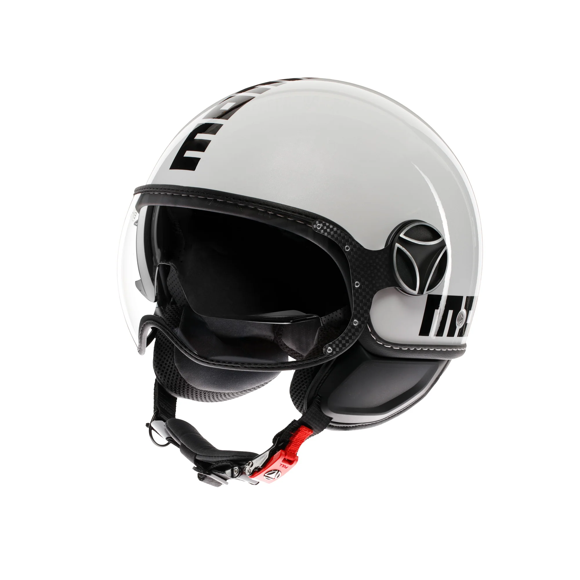 Casco moto jet FGTR EVO Mono E2206 Bianco quarzo lucido / nero - Image 4