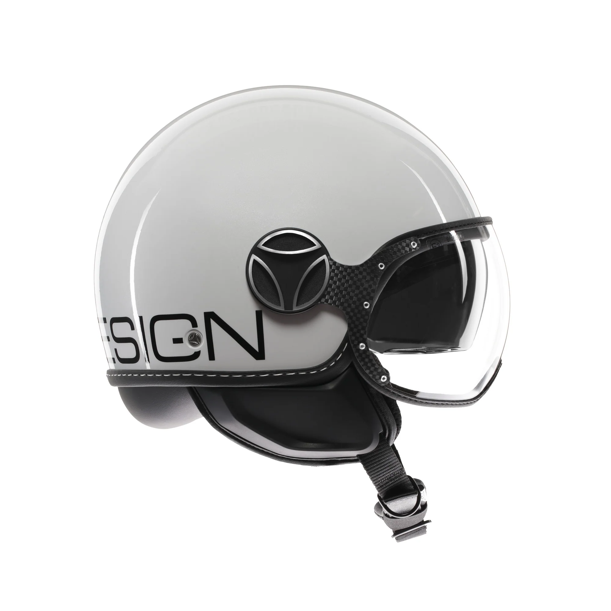 Casco moto jet FGTR EVO Mono E2206 Bianco quarzo lucido / nero - Image 6