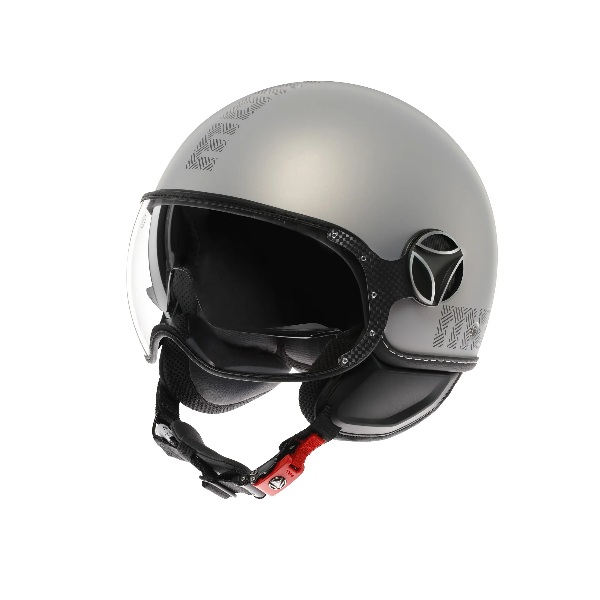 Casco moto jet FGTR EVO HIP E2206 Grigio opaco / texture grigia ceruleo - Image 4