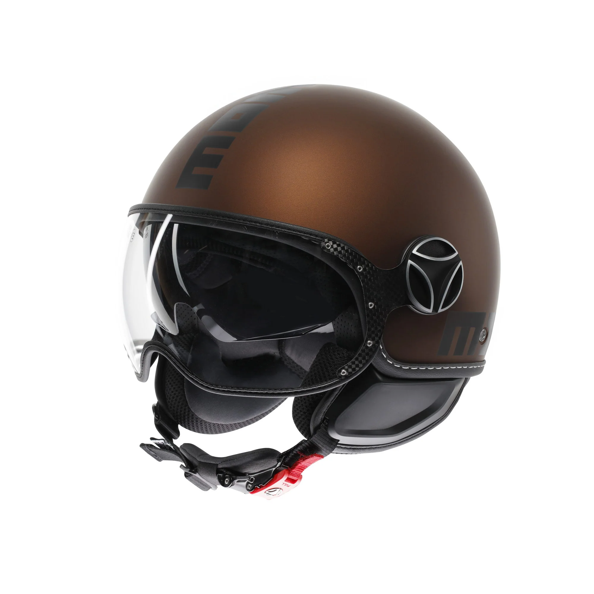 Casco moto jet FGTR EVO Mono E2206 espresso opaco / nero - Image 4