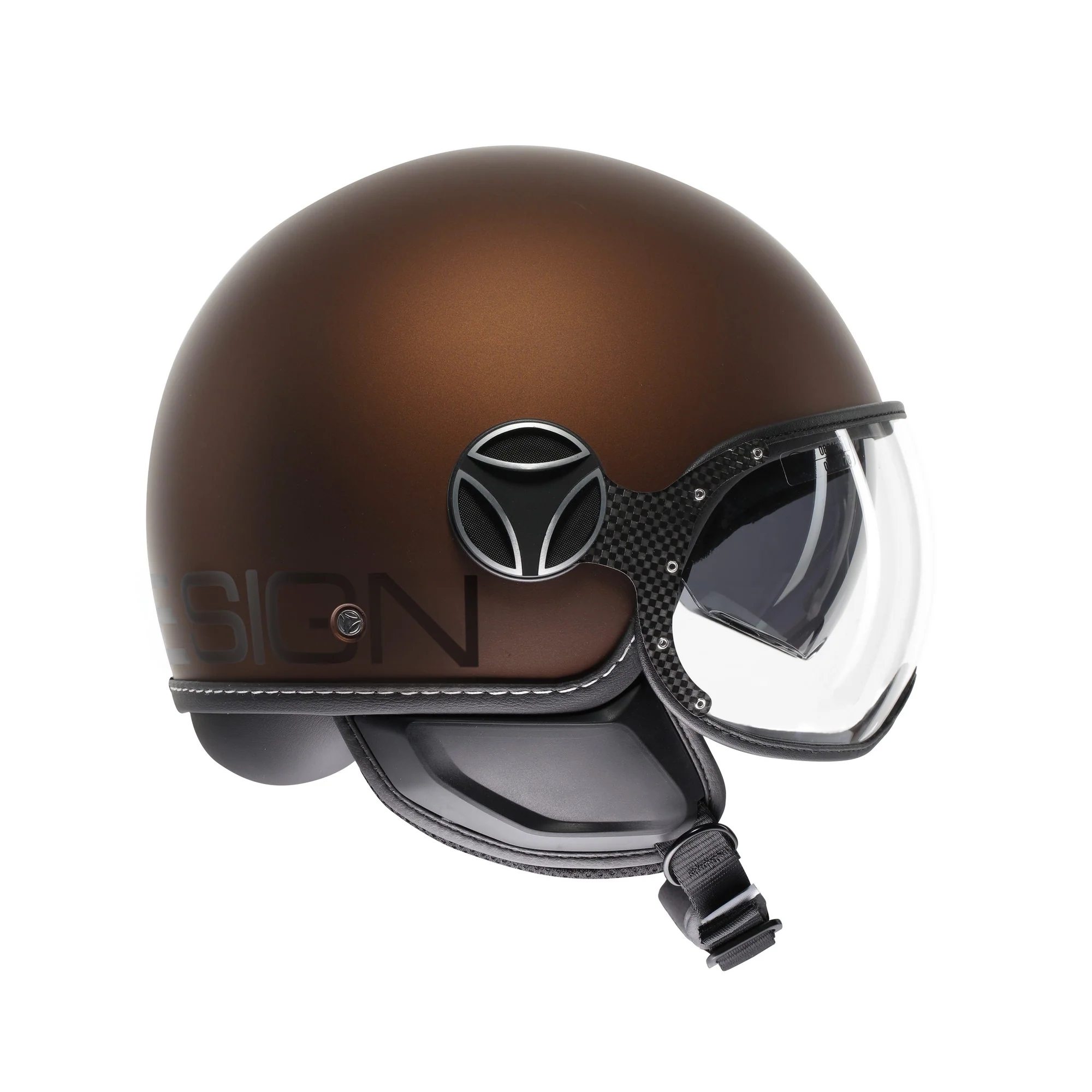 Casco moto jet FGTR EVO Mono E2206 espresso opaco / nero - Image 6