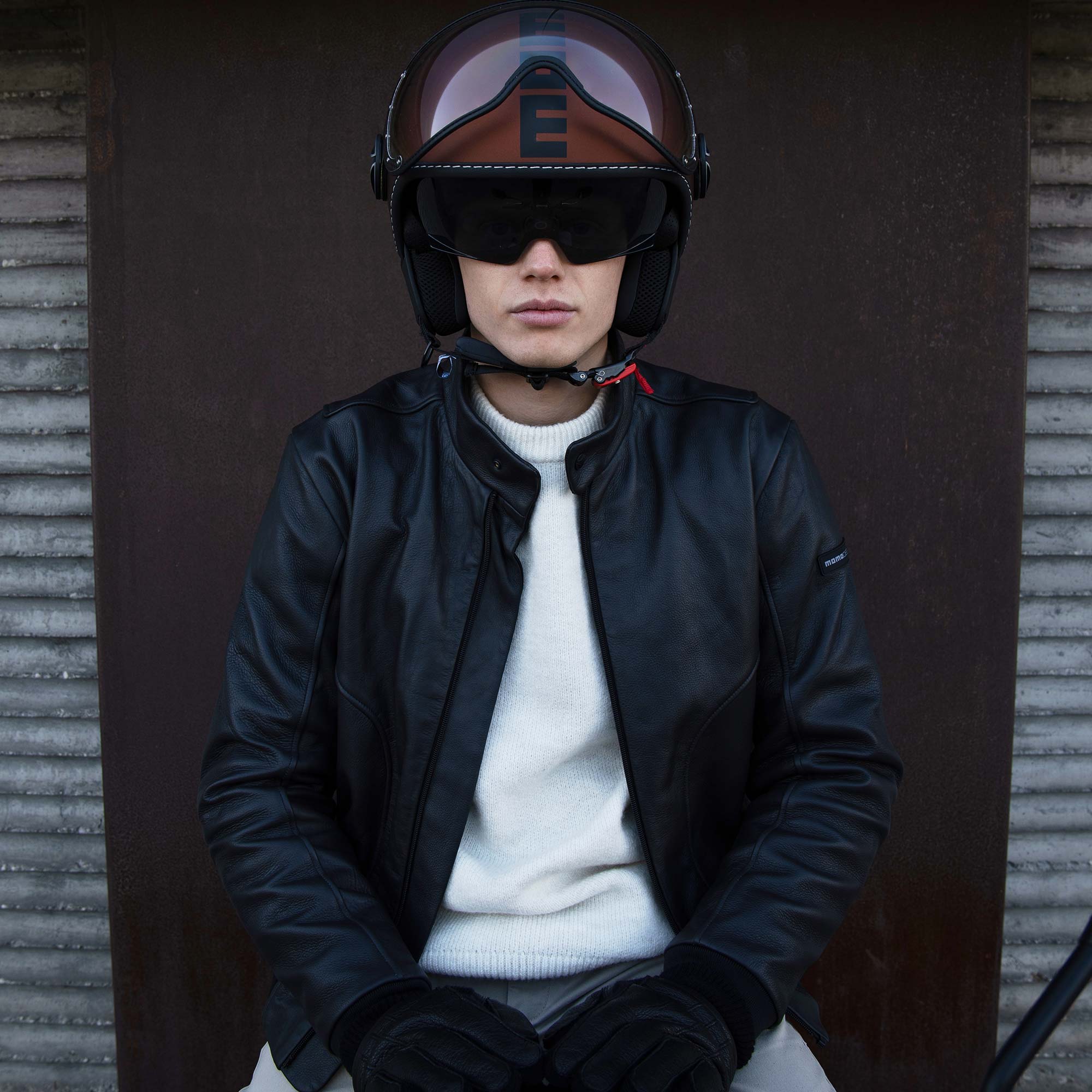Casco moto jet FGTR EVO Mono E2206 espresso opaco / nero - Image 8
