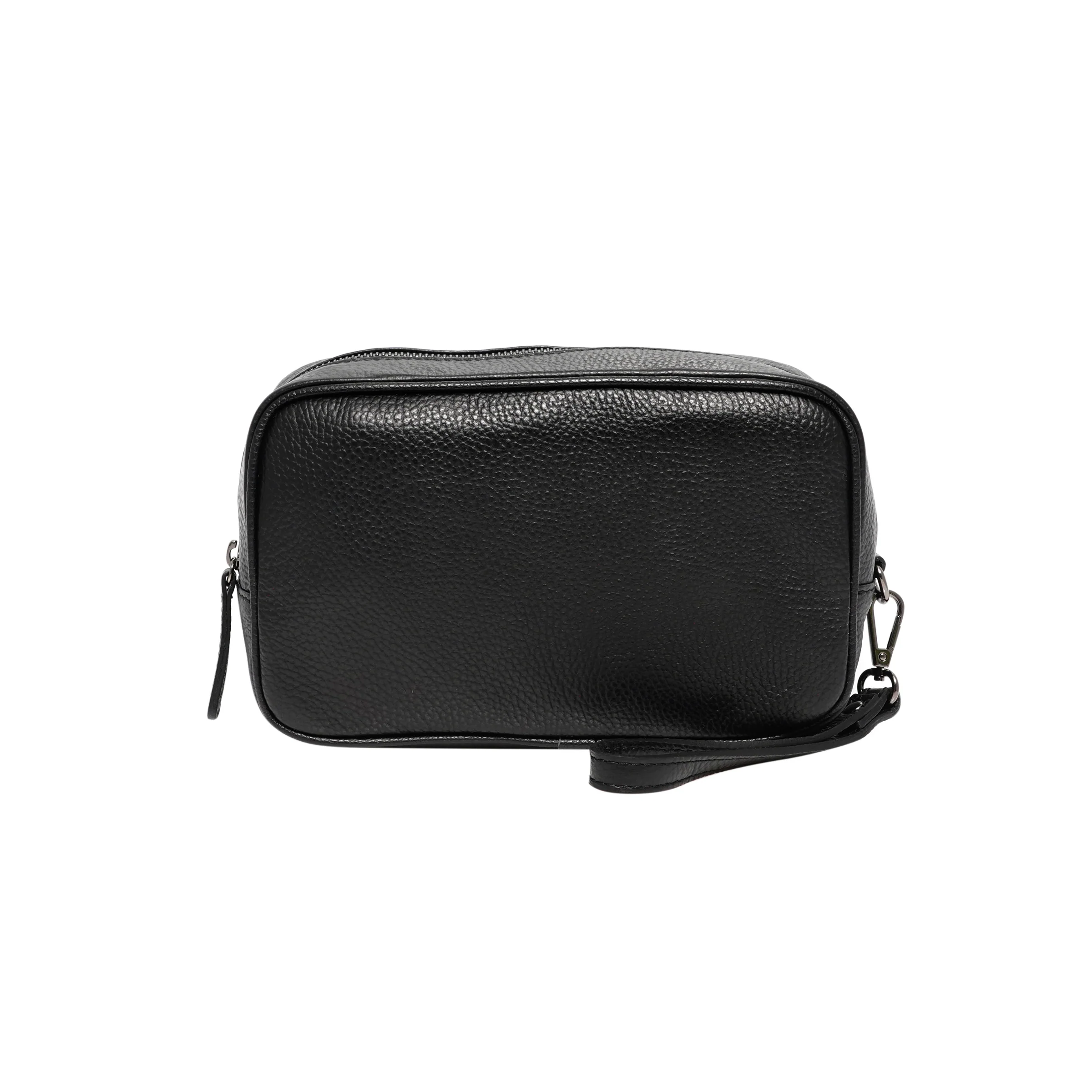 Momodesign pouch in vera pelle nera martellata - Image 2