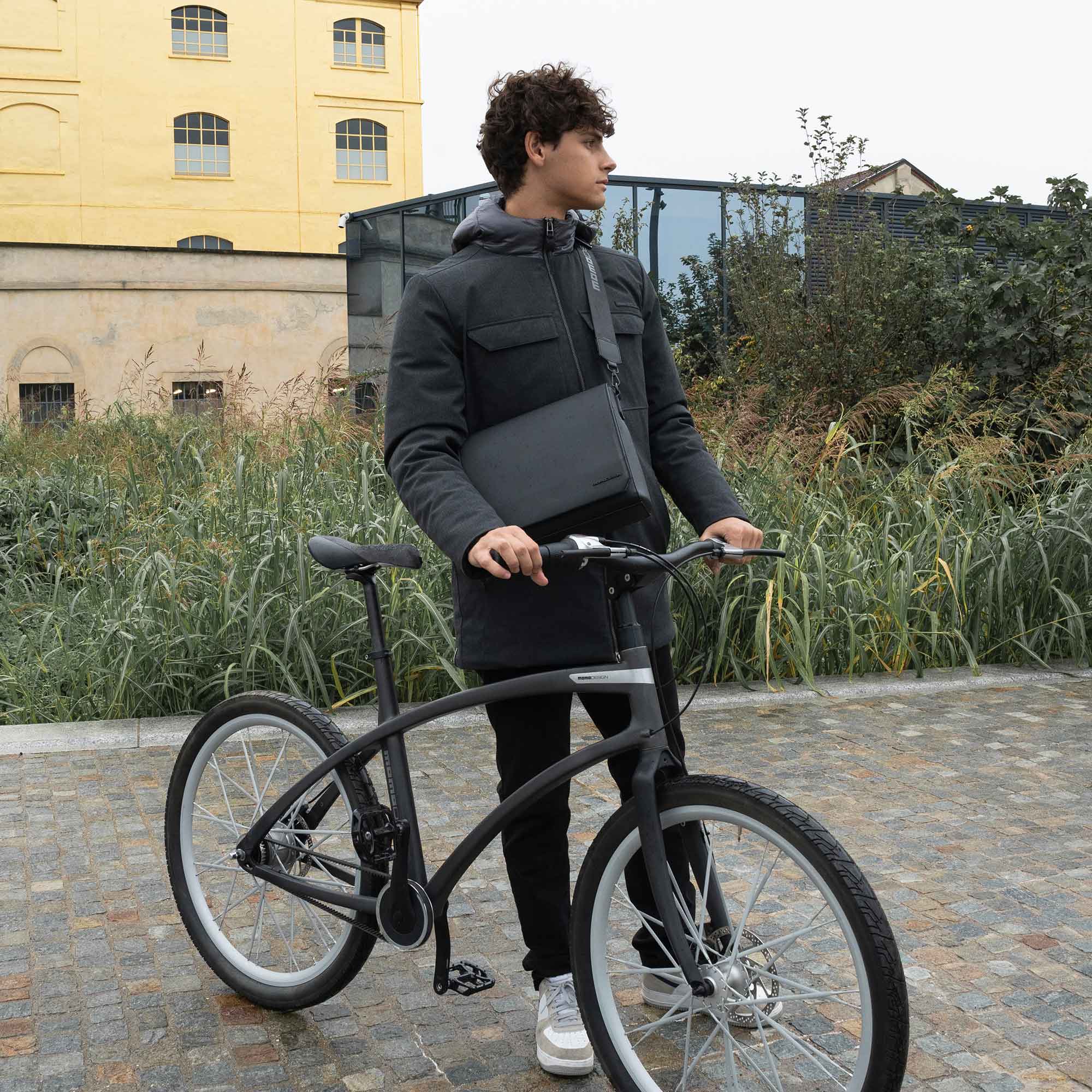 Momodesign Borsa messenger work saffiano nera - Image 5