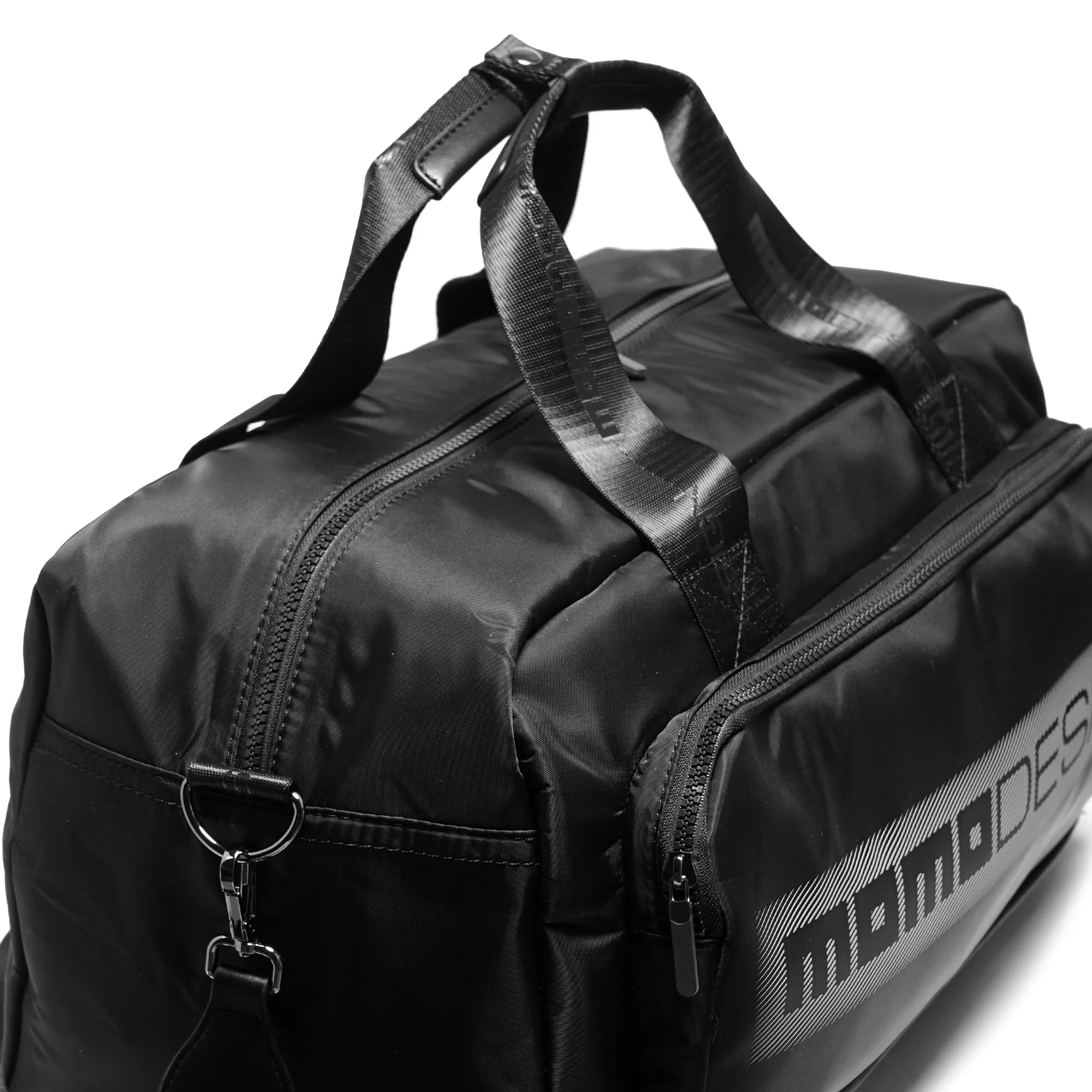 Momodesign Borsone Stripes in nylon nero decal bianca - Image 3