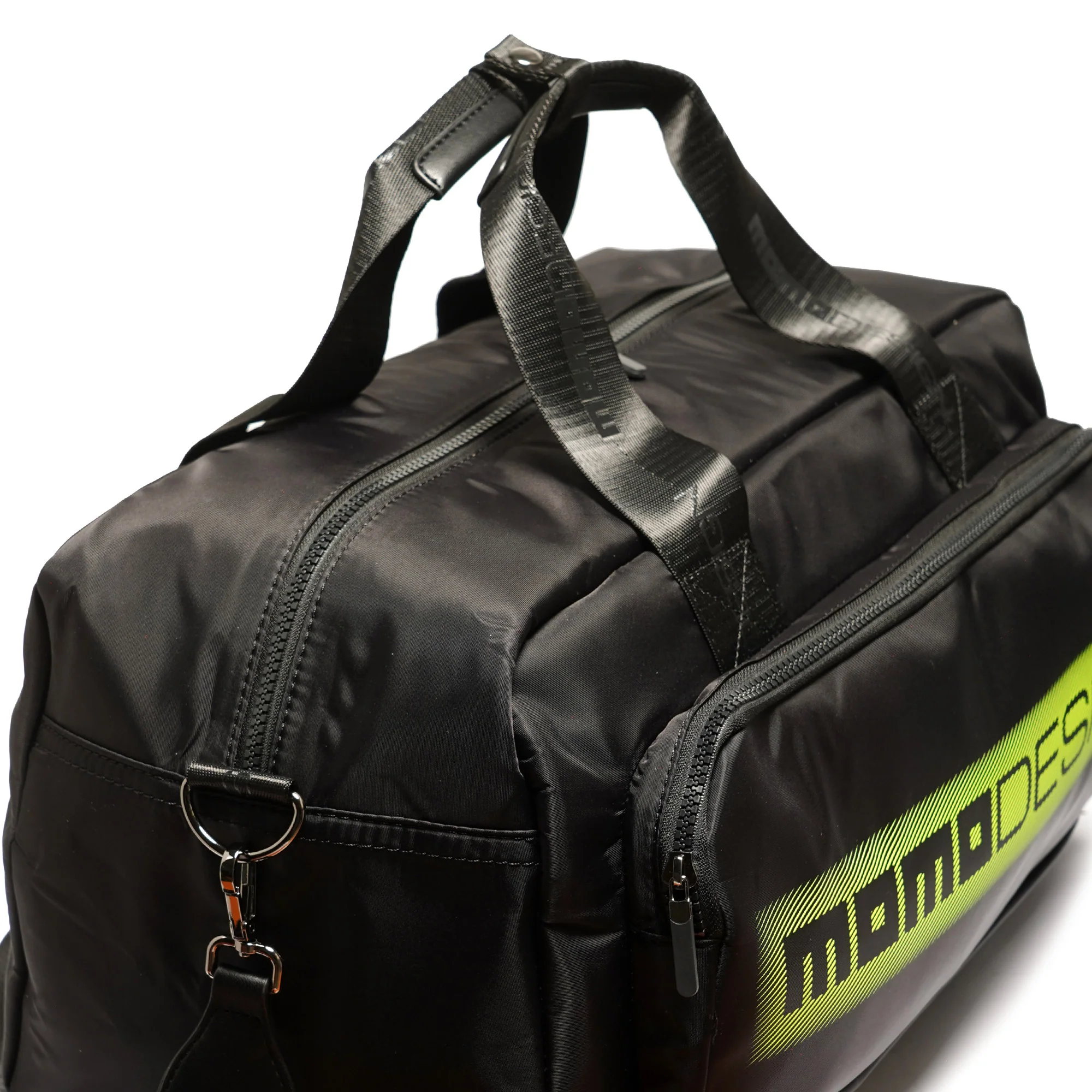 Momodesign Borsone Stripes in nylon nero decal fluo - Image 3