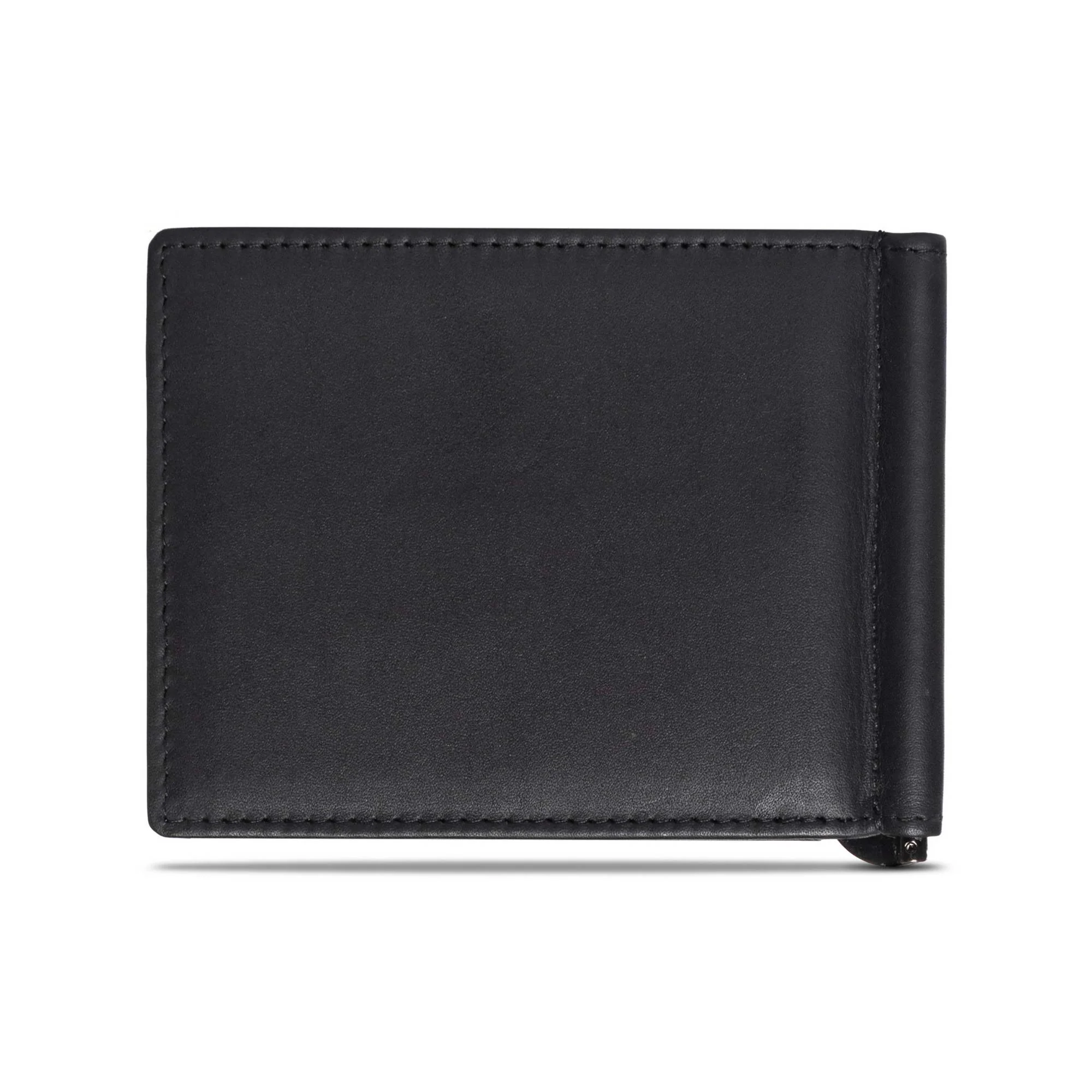 Momodesign portafoglio con ferma banconote Pure in vera pelle nera - Image 2