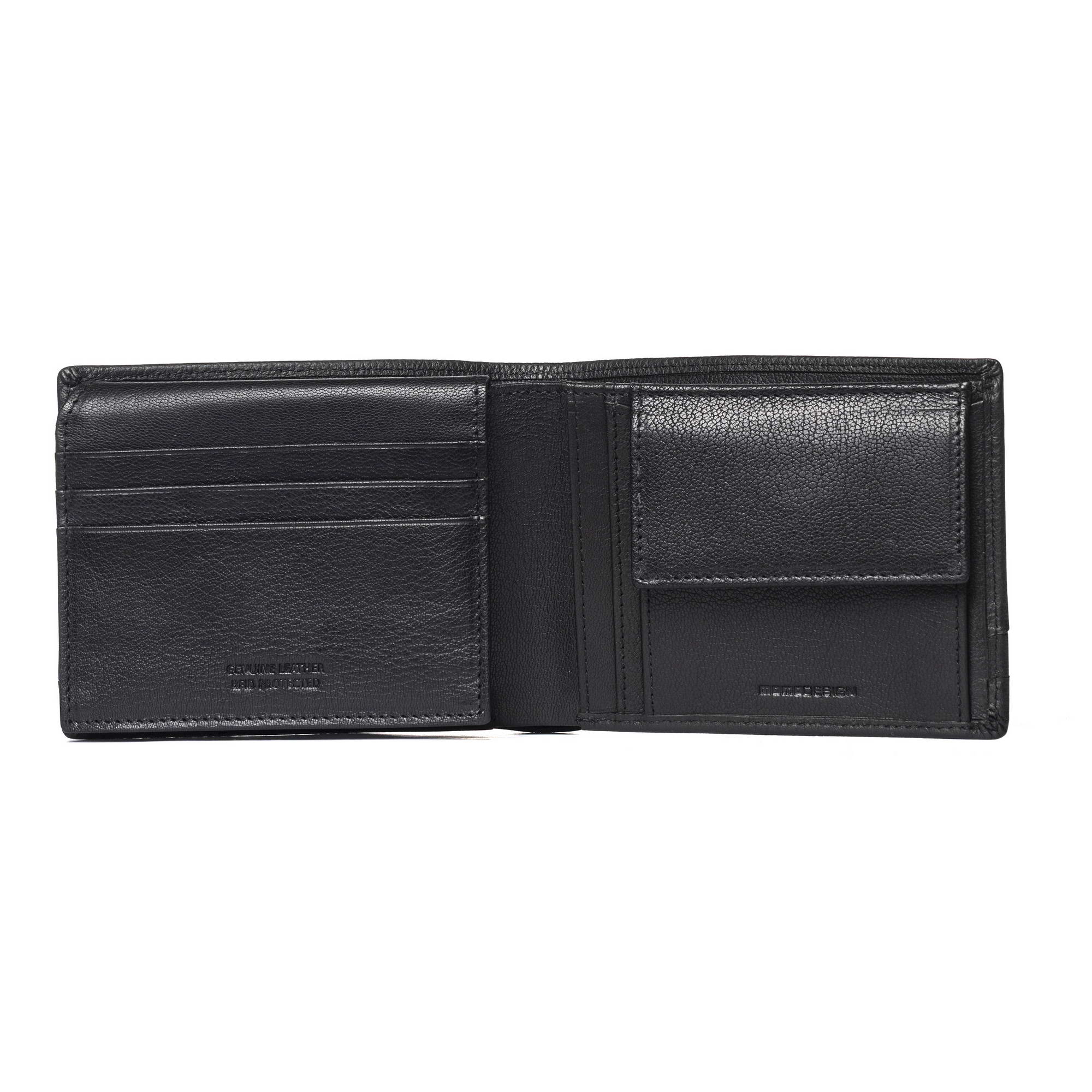 Momodesign portafoglio con portamonete Dollaro in vera pelle nero - Image 3