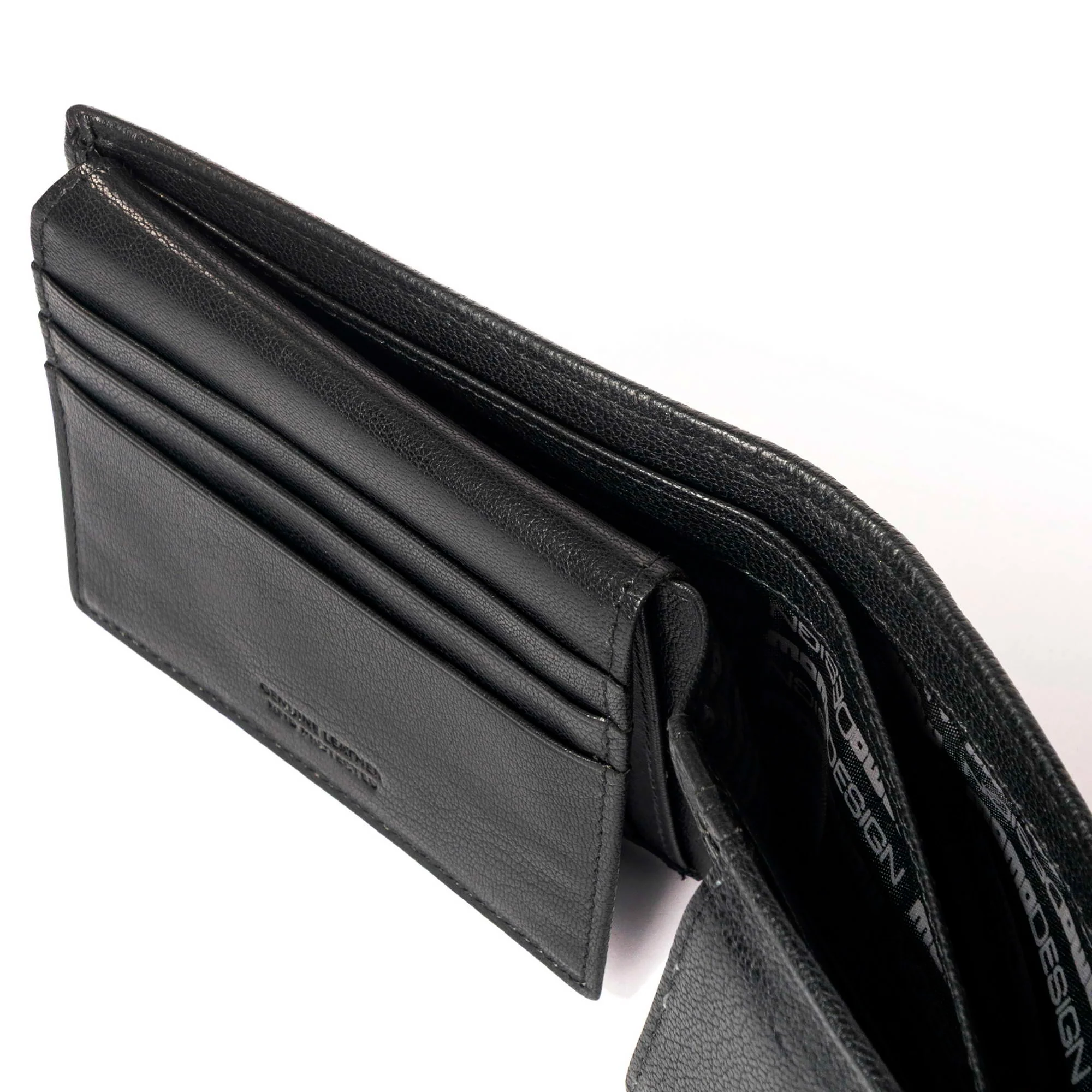 Momodesign portafoglio con portamonete Dollaro in vera pelle nero - Image 5