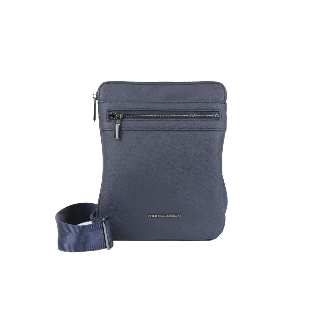 Momodesign Tracolla Business Unico in Saffiano Blu - Image 5