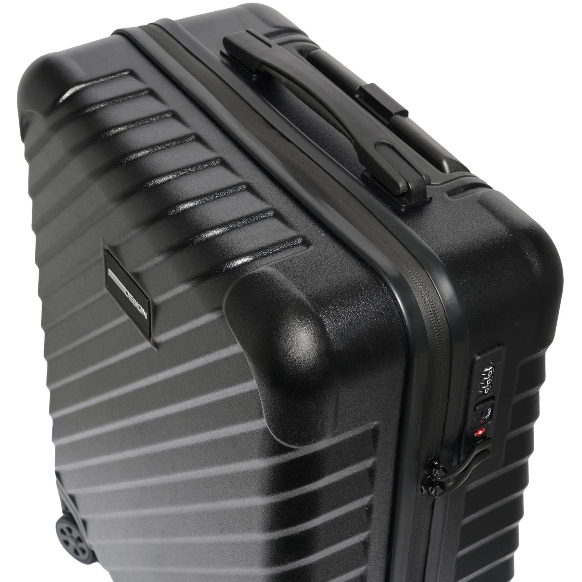 MOMODESIGN Trolley Cosmo S nero opaco con rigatura 3d - Image 5