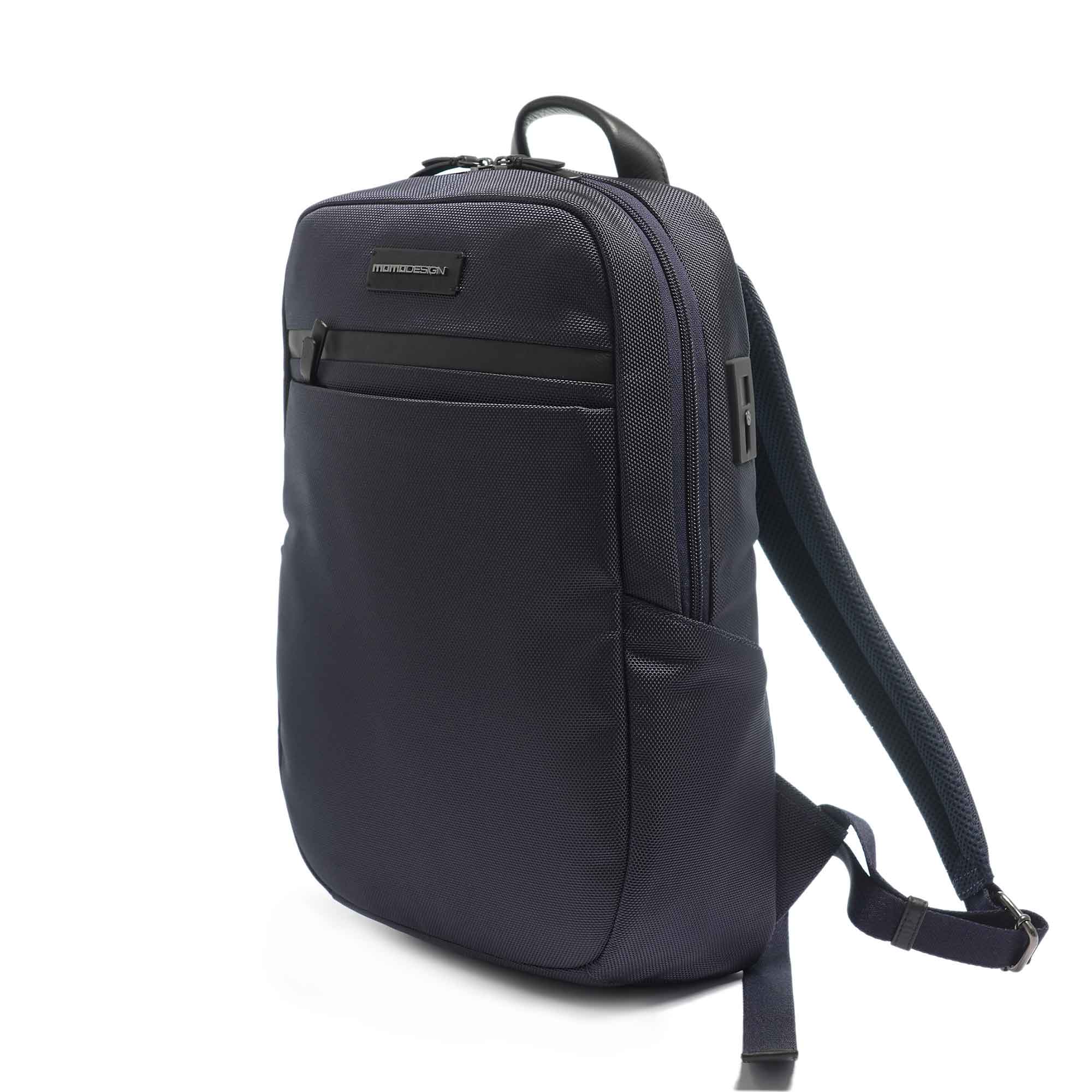 Momodesign Zaino Business Explorer in pl balistico blu e pelle - Image 2