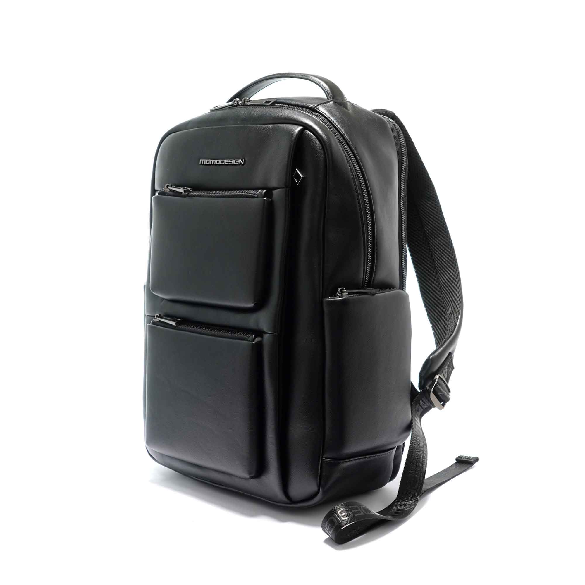 Momodesign Zaino Business in nappa pu 2 tasche nero - Image 3