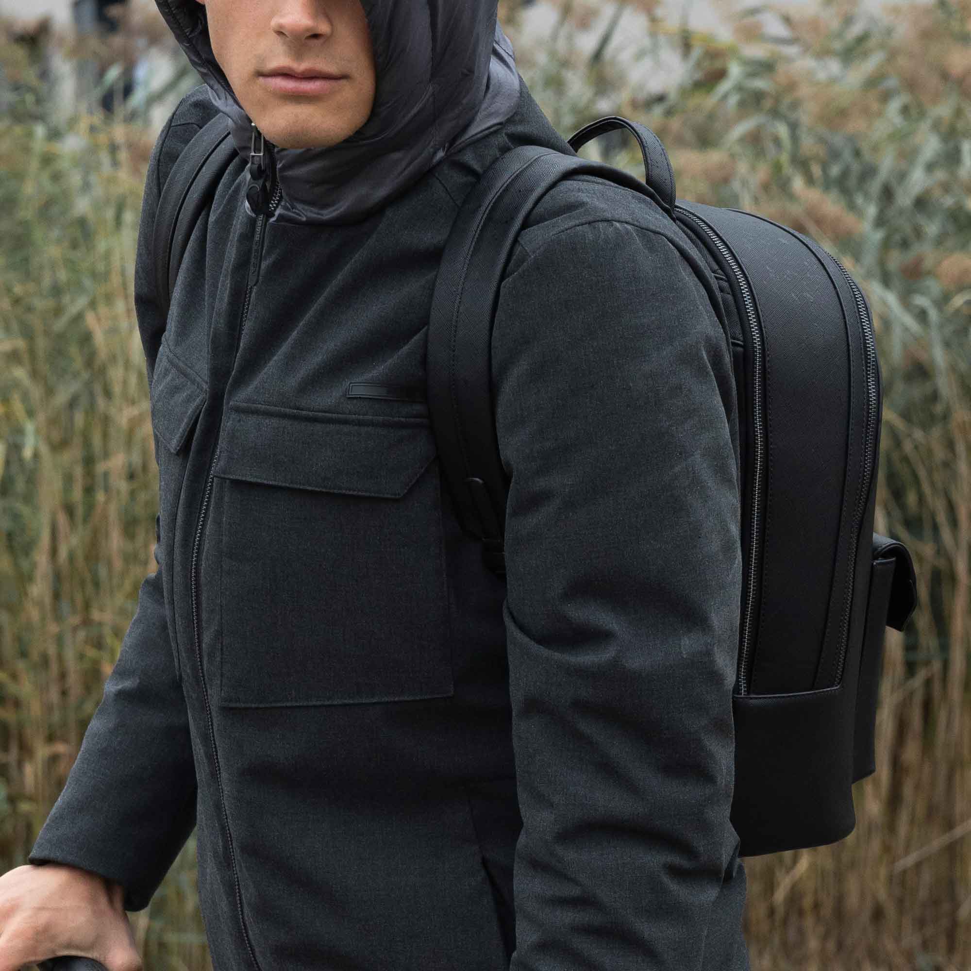 Momodesign Zaino Business Unico in saffiano nero - Image 8