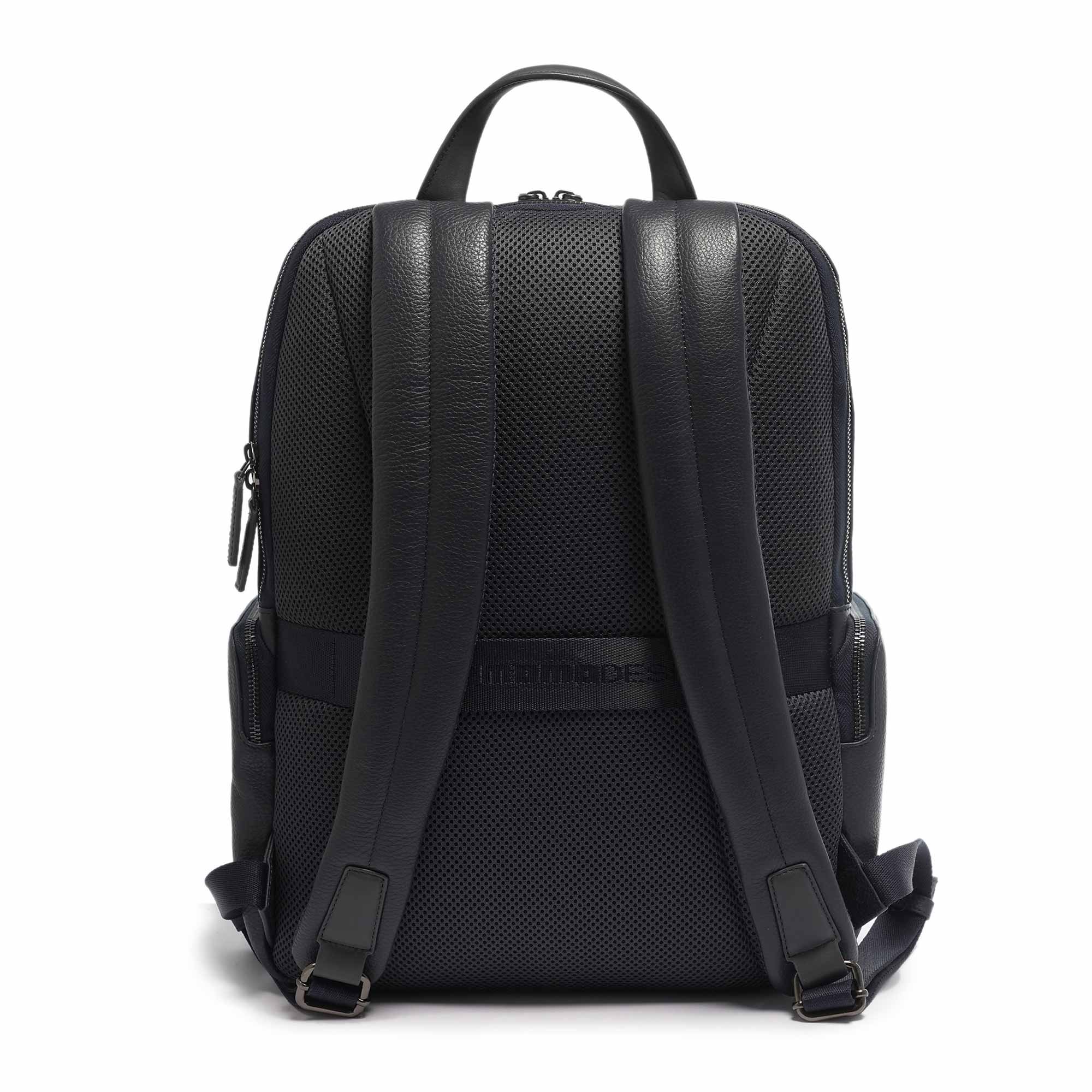 Momodesign Zaino Dollaro con 3 tasche in pelle colore blu - Image 3