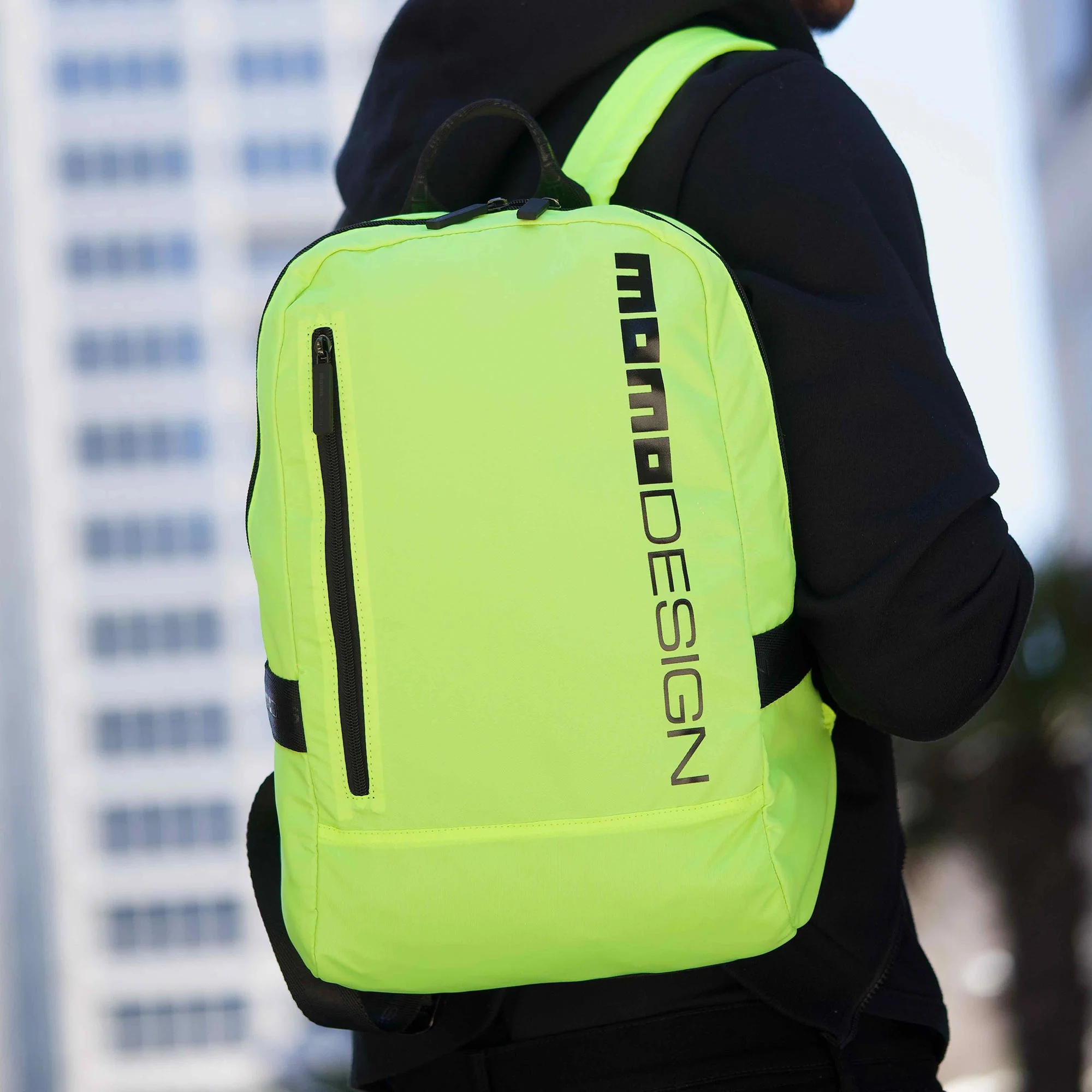 Momodesign Zaino Sportivo Gear Giallo Fluo / Nero - Image 2