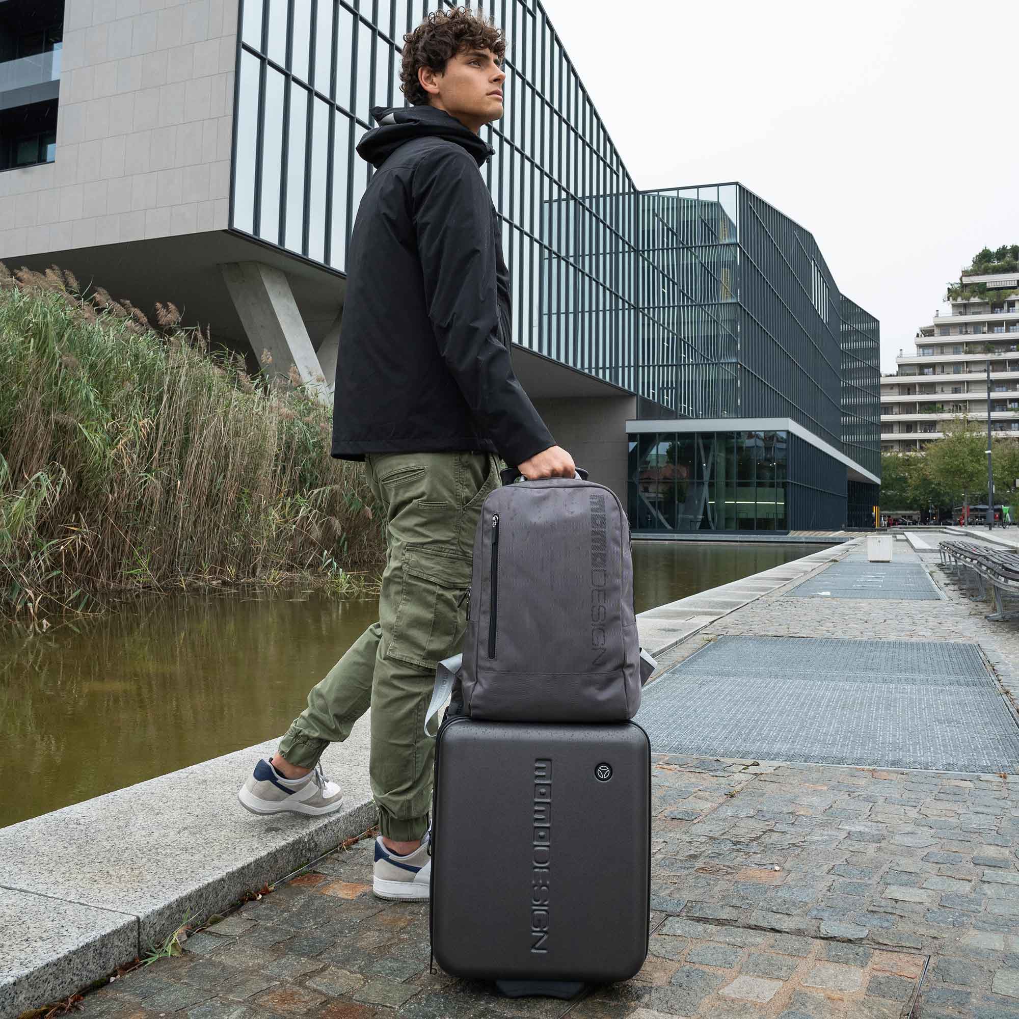 Momodesign Zaino Sportivo Gear in balistico grigio - Image 6
