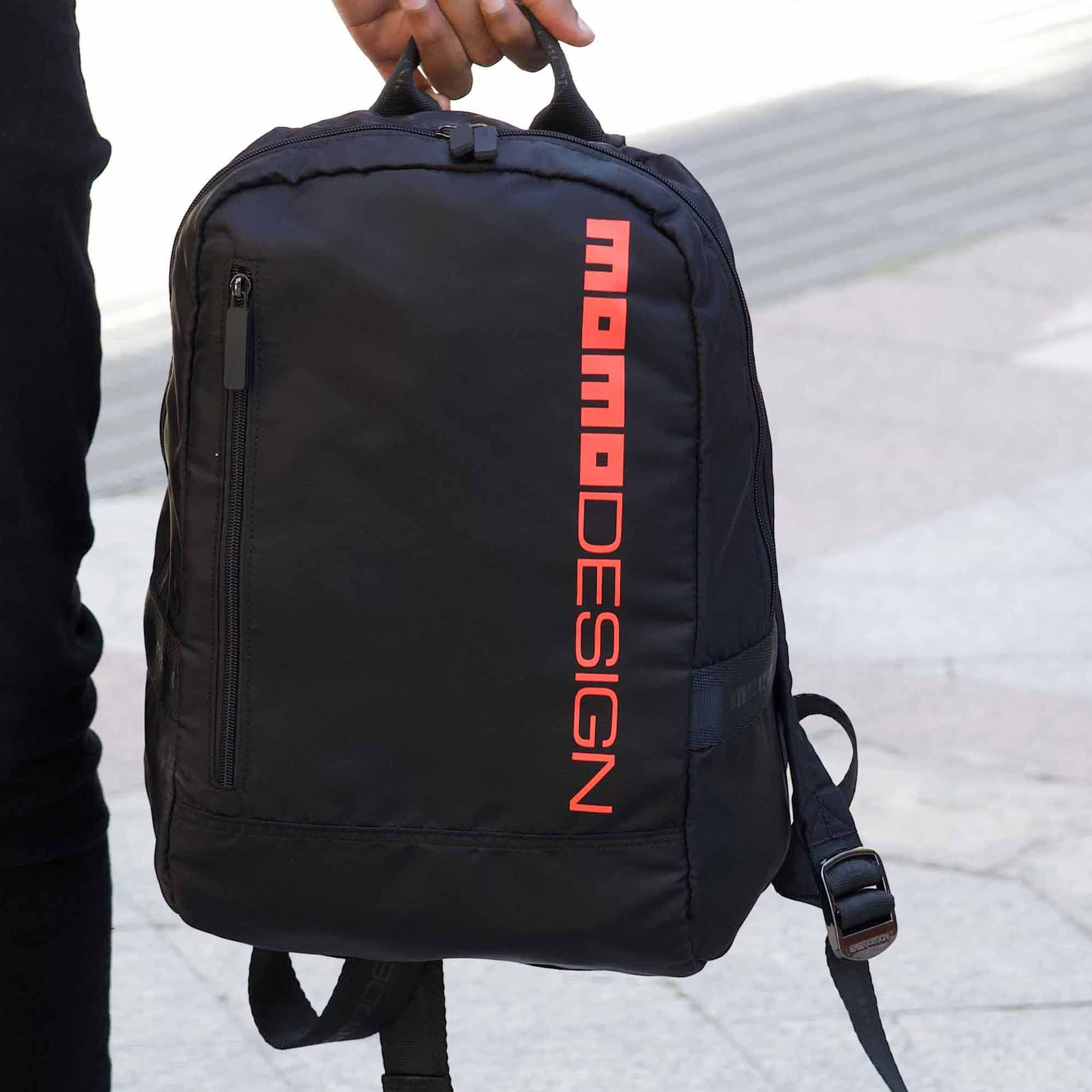 Momodesign Zaino Sportivo Gear Nero / Arancione Fluo - Image 2