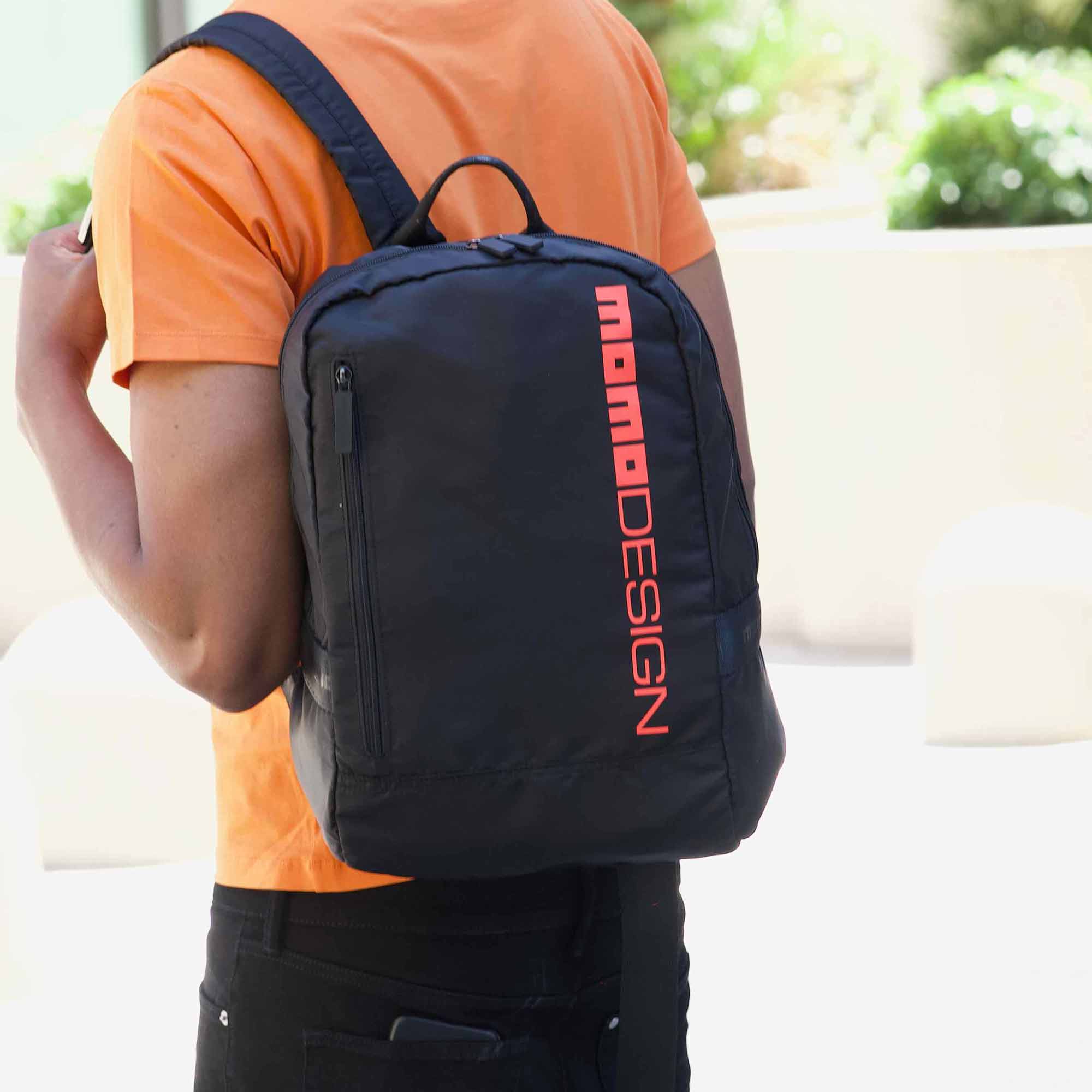 Momodesign Zaino Sportivo Gear Nero / Arancione Fluo - Image 3