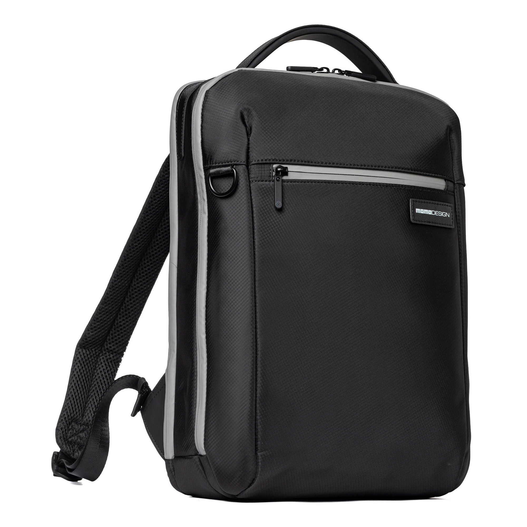 Momodesign zaino urbano sportivo Stripe grande in nylon nero - Image 3