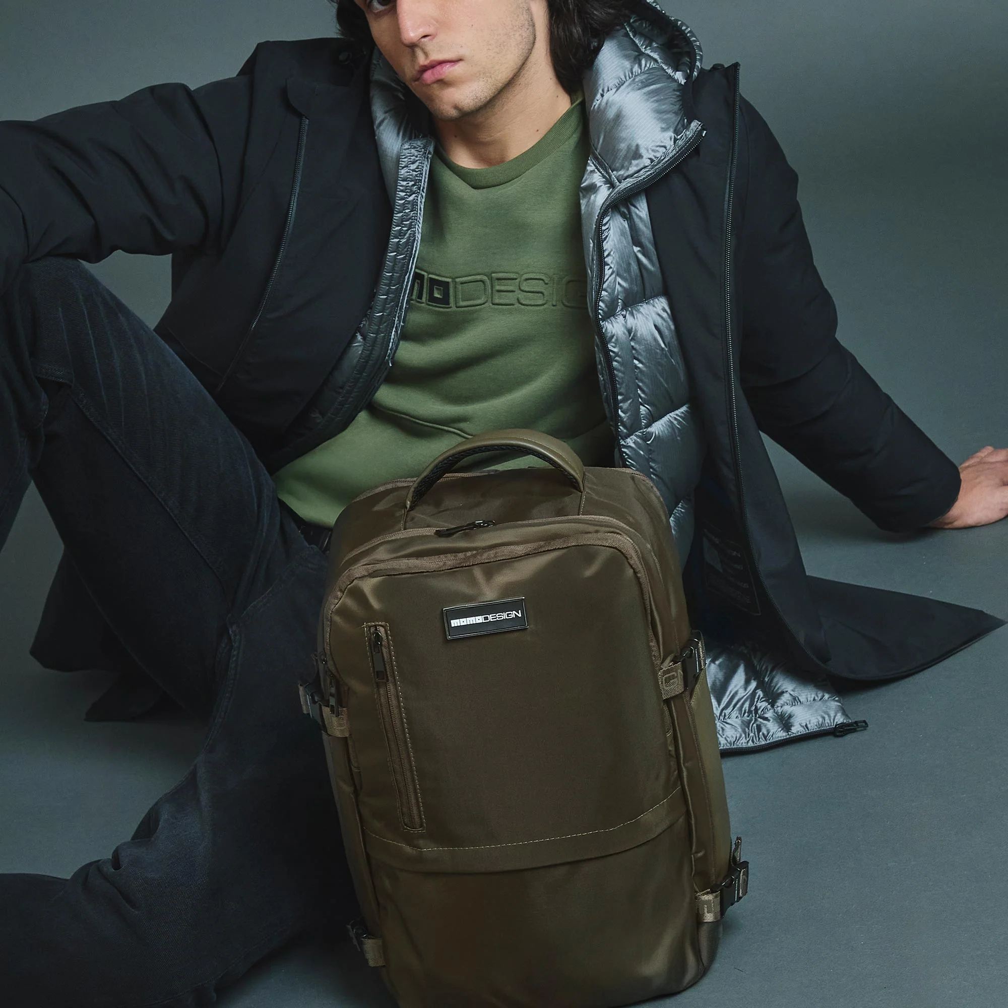 Momodesign Zaino Travel Shuttle 2 in nylon verde militare - Image 2